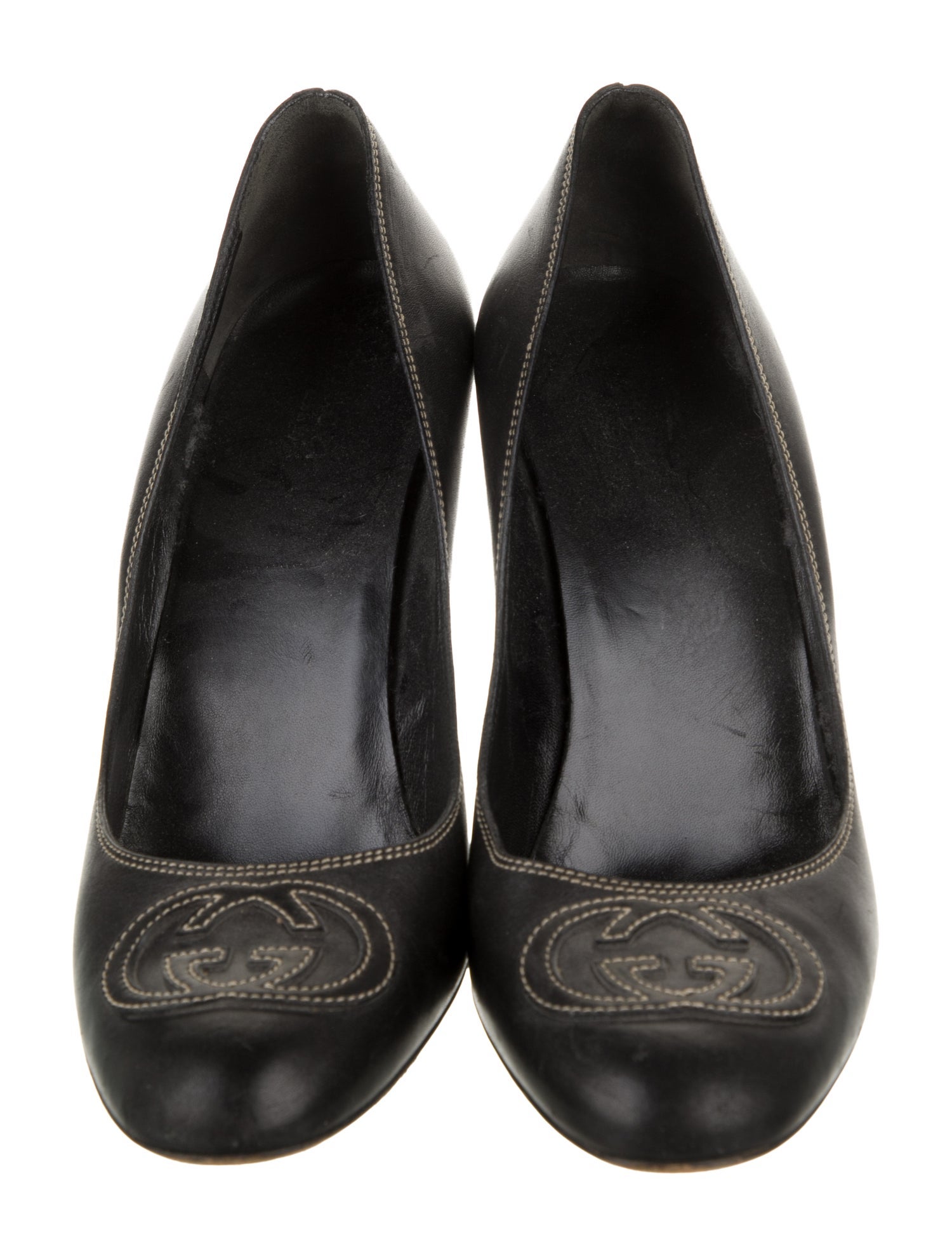 Gucci Interlocking G Logo Leather Pumps
