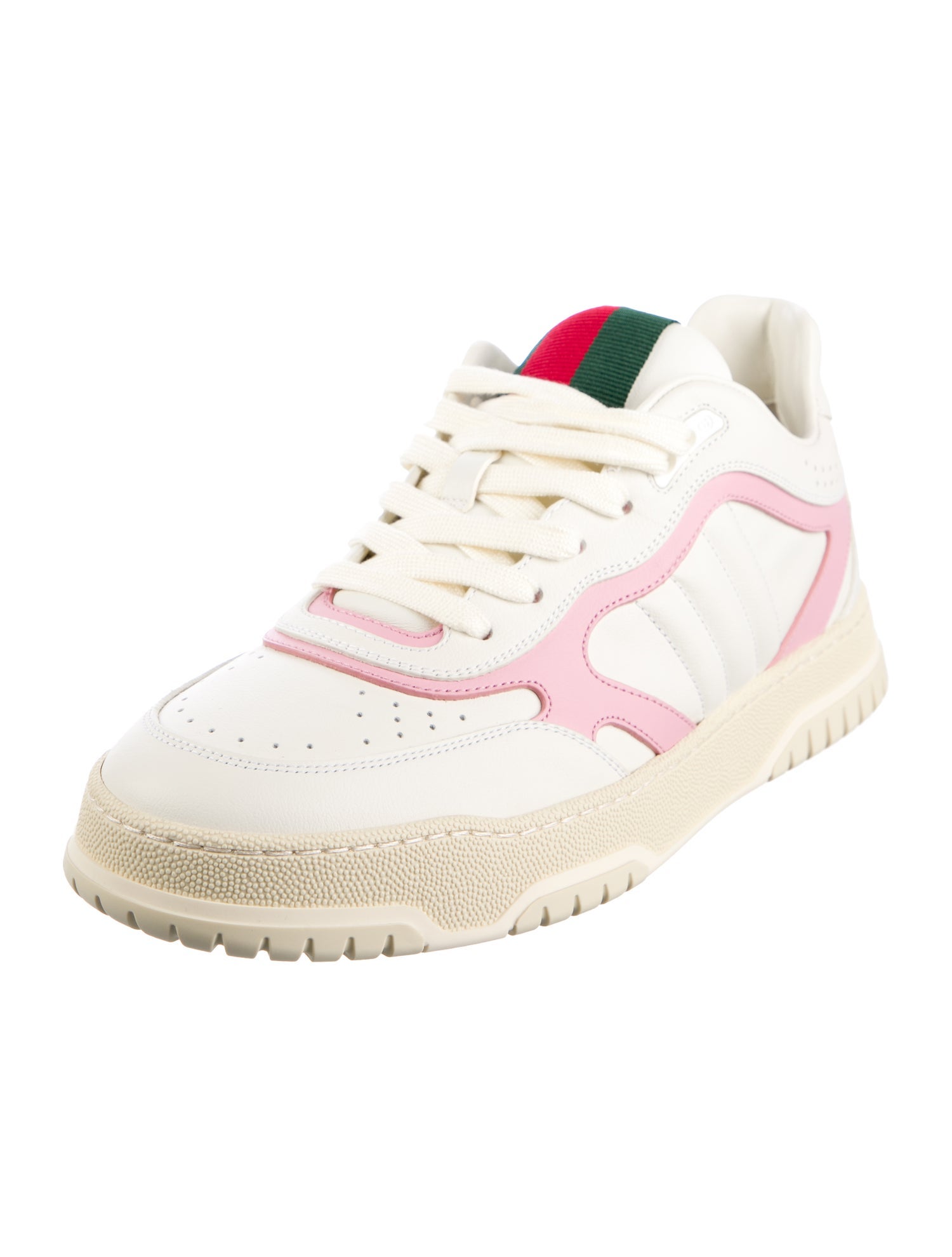 Gucci Web Accent Leather Sneakers