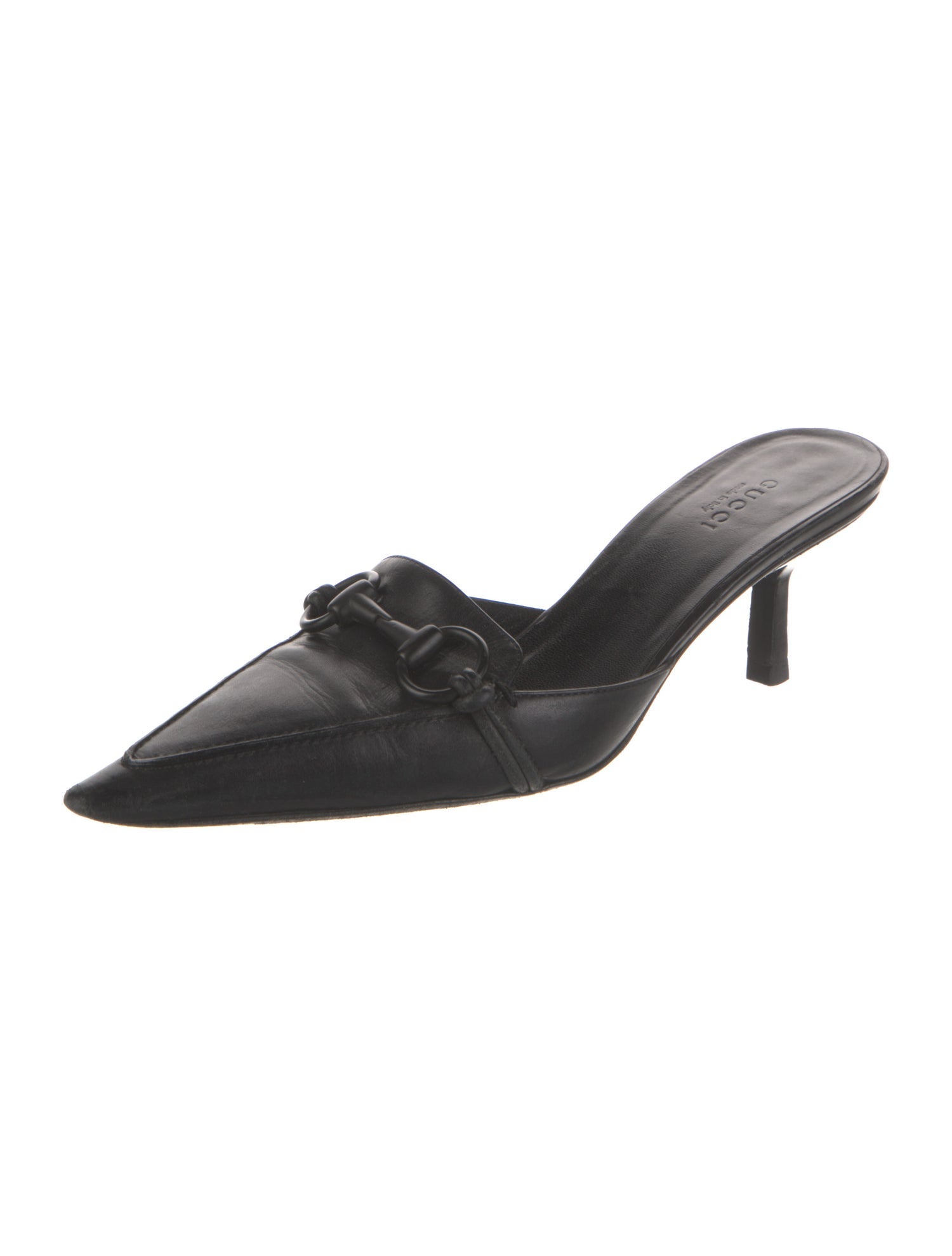 Gucci Horsebit Accent Leather Mules