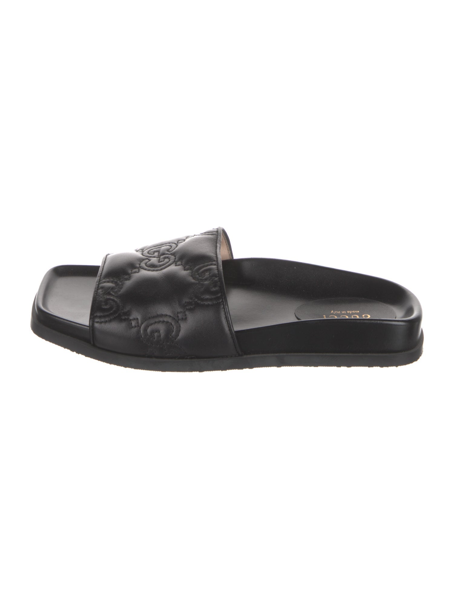 Gucci GG Signature Leather Slides