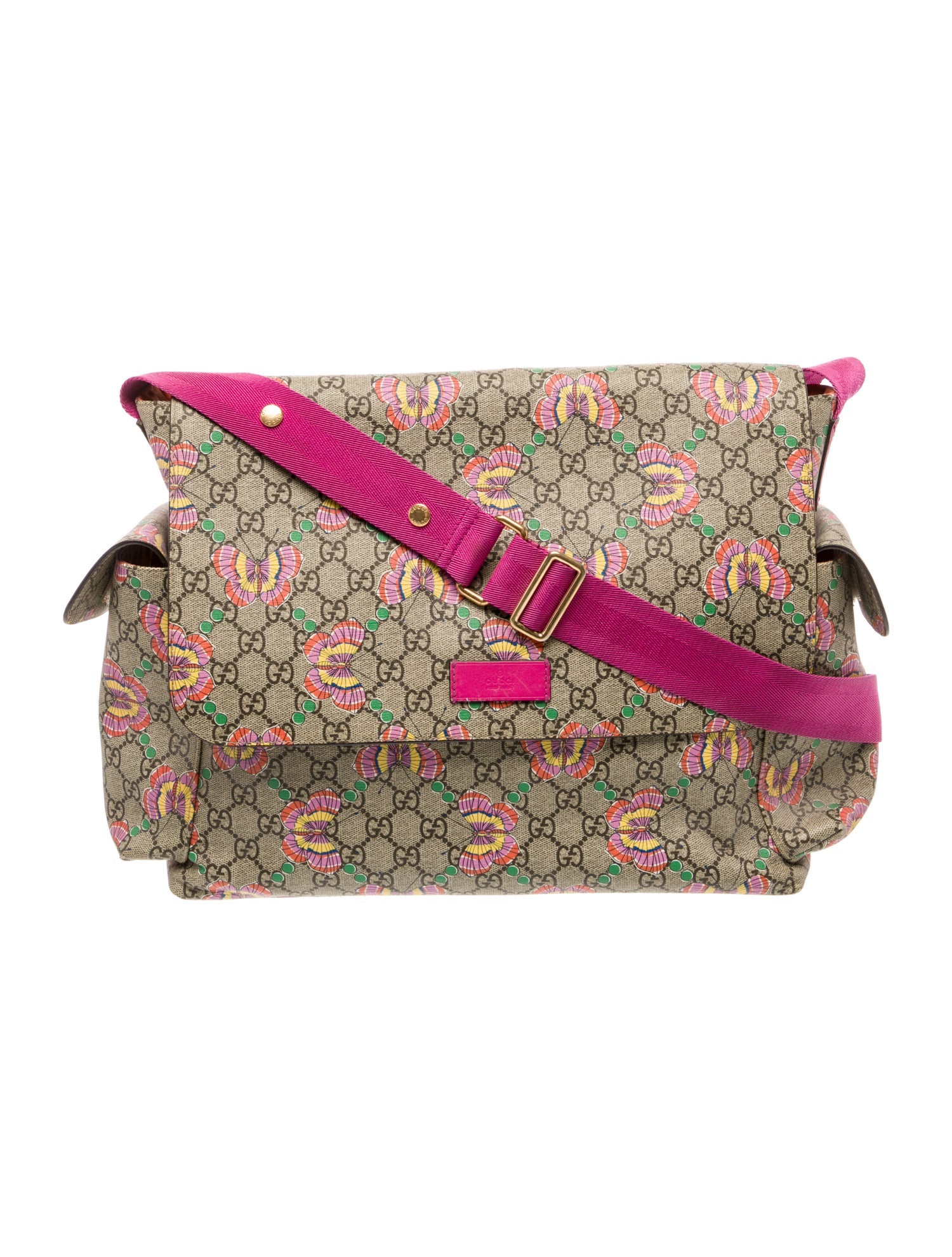 Gucci GG Supreme Monogram Butterfly Diaper Bag