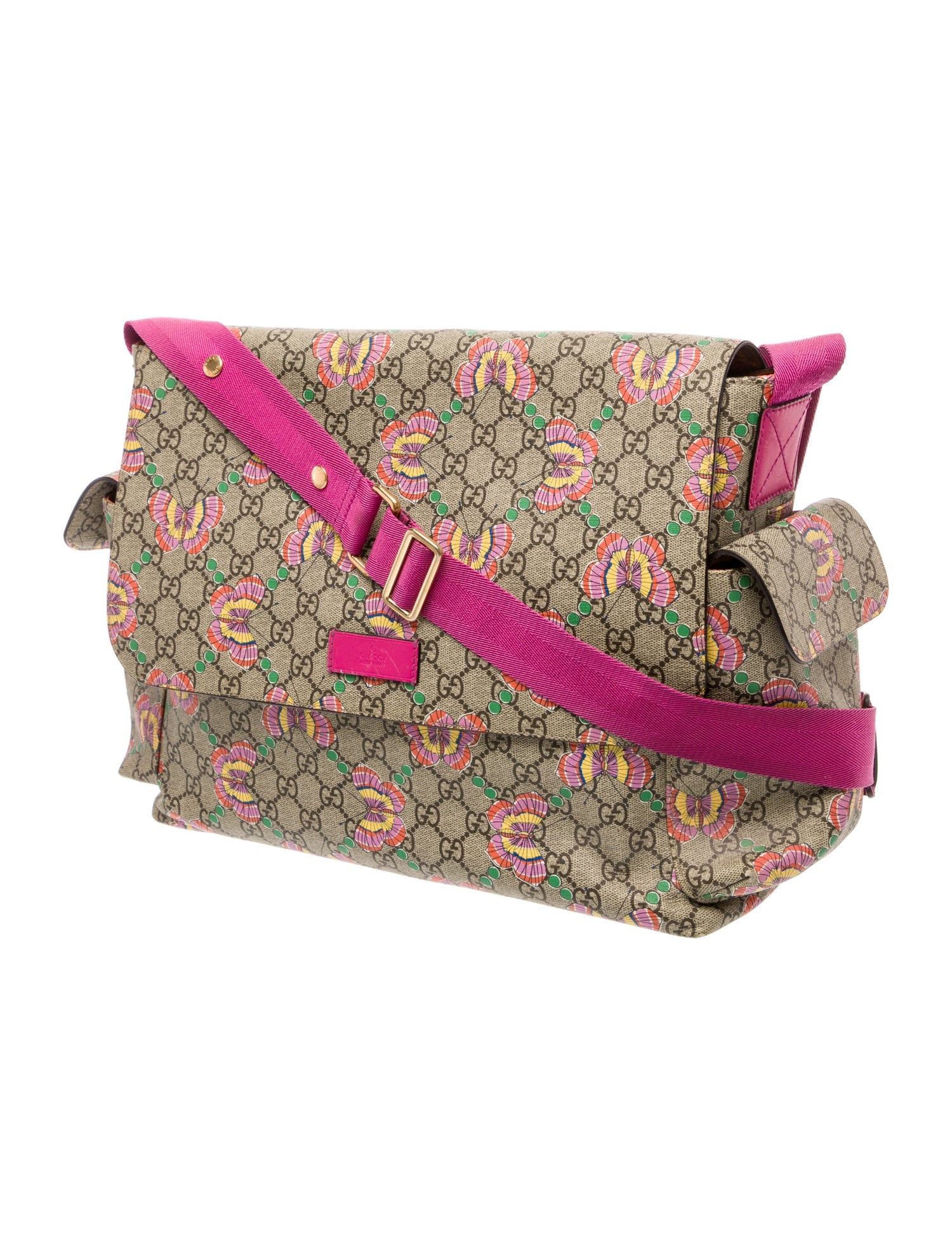 Gucci GG Supreme Monogram Butterfly Diaper Bag