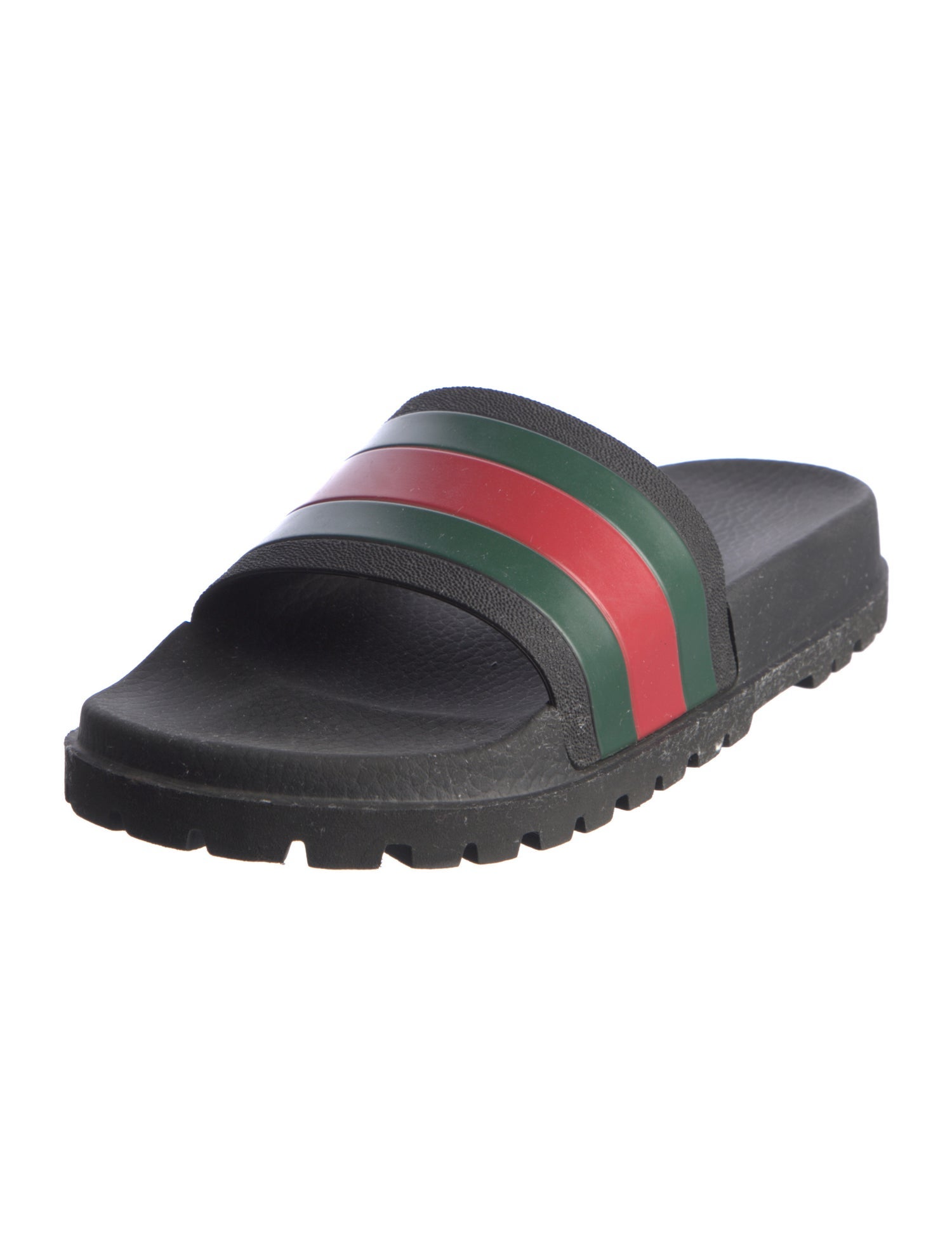 Gucci Rubber Colorblock Pattern Slides