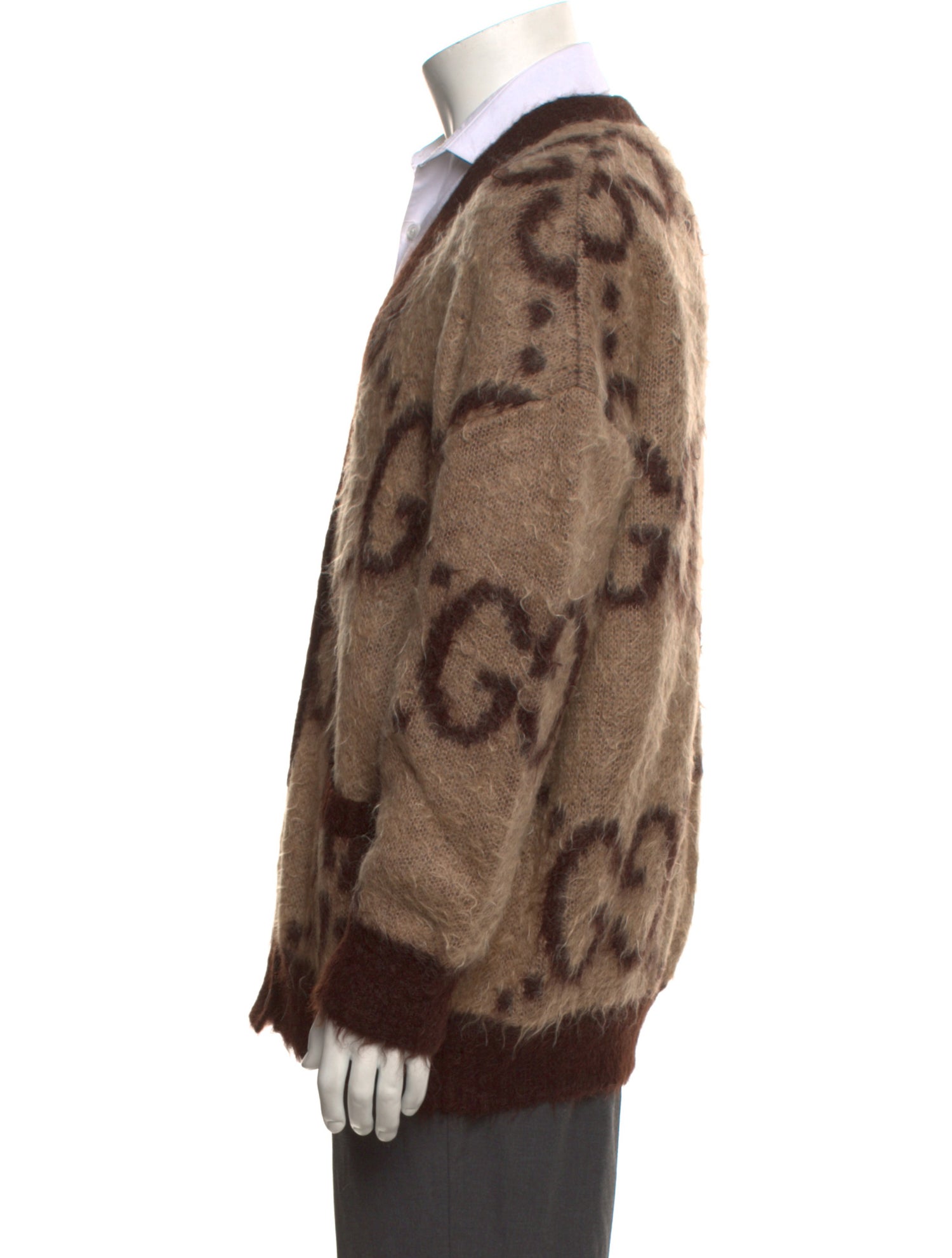 Gucci Running GG Logo Mohair Cardigan