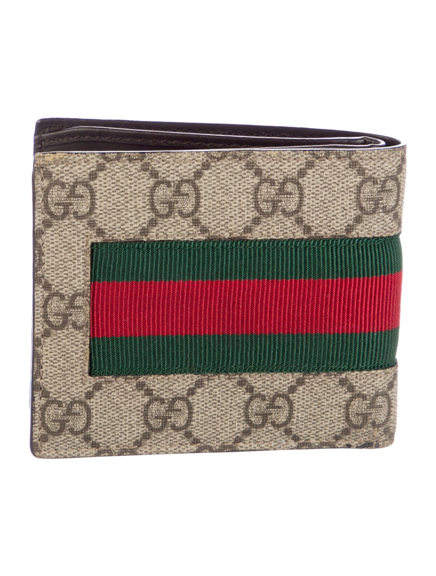 Gucci Bifold GG Supreme Web Accent Bifold Wallet