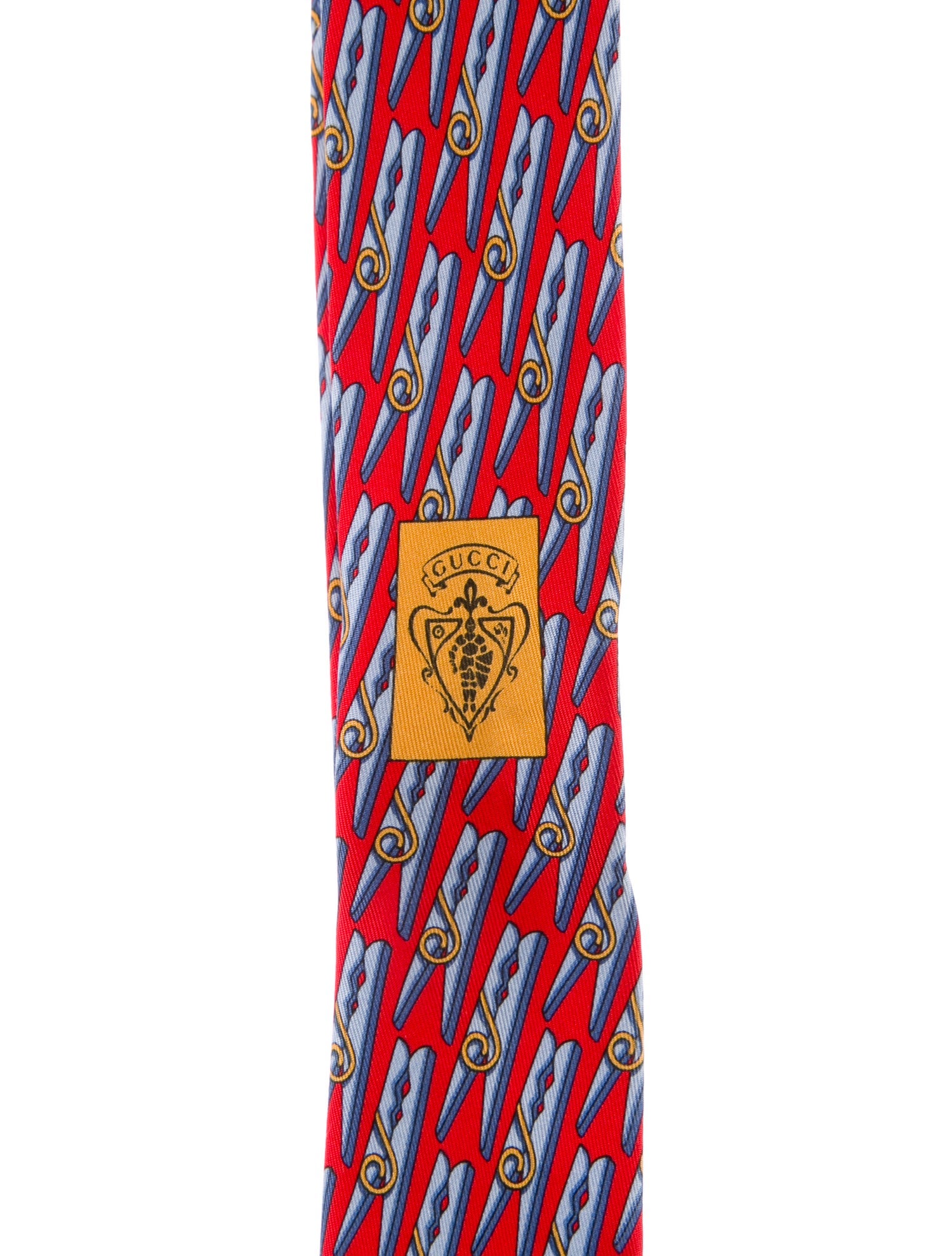 Gucci Gucci Clothes Pin Pattern Neck Tie
