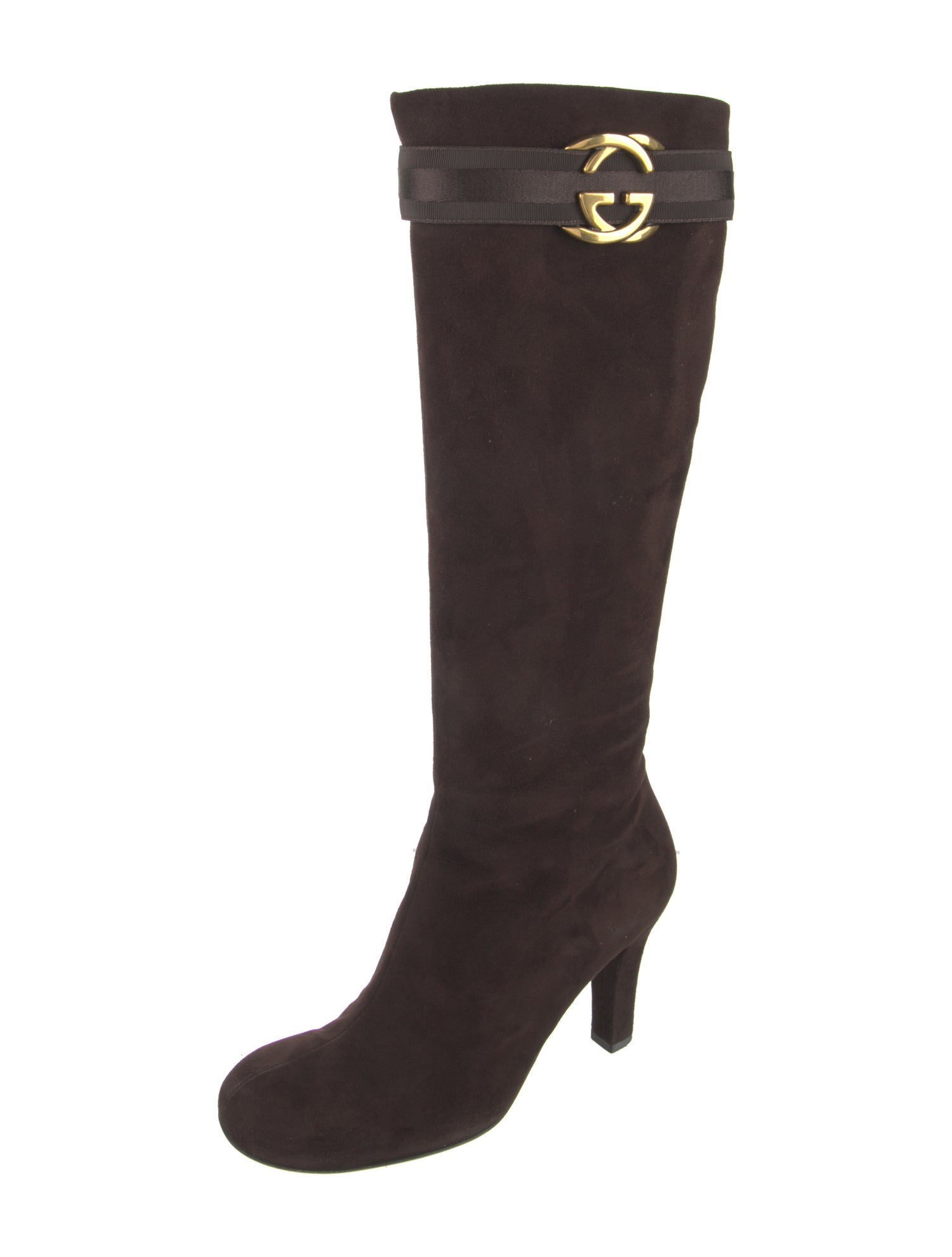 Gucci Interlocking G Logo Suede Boots