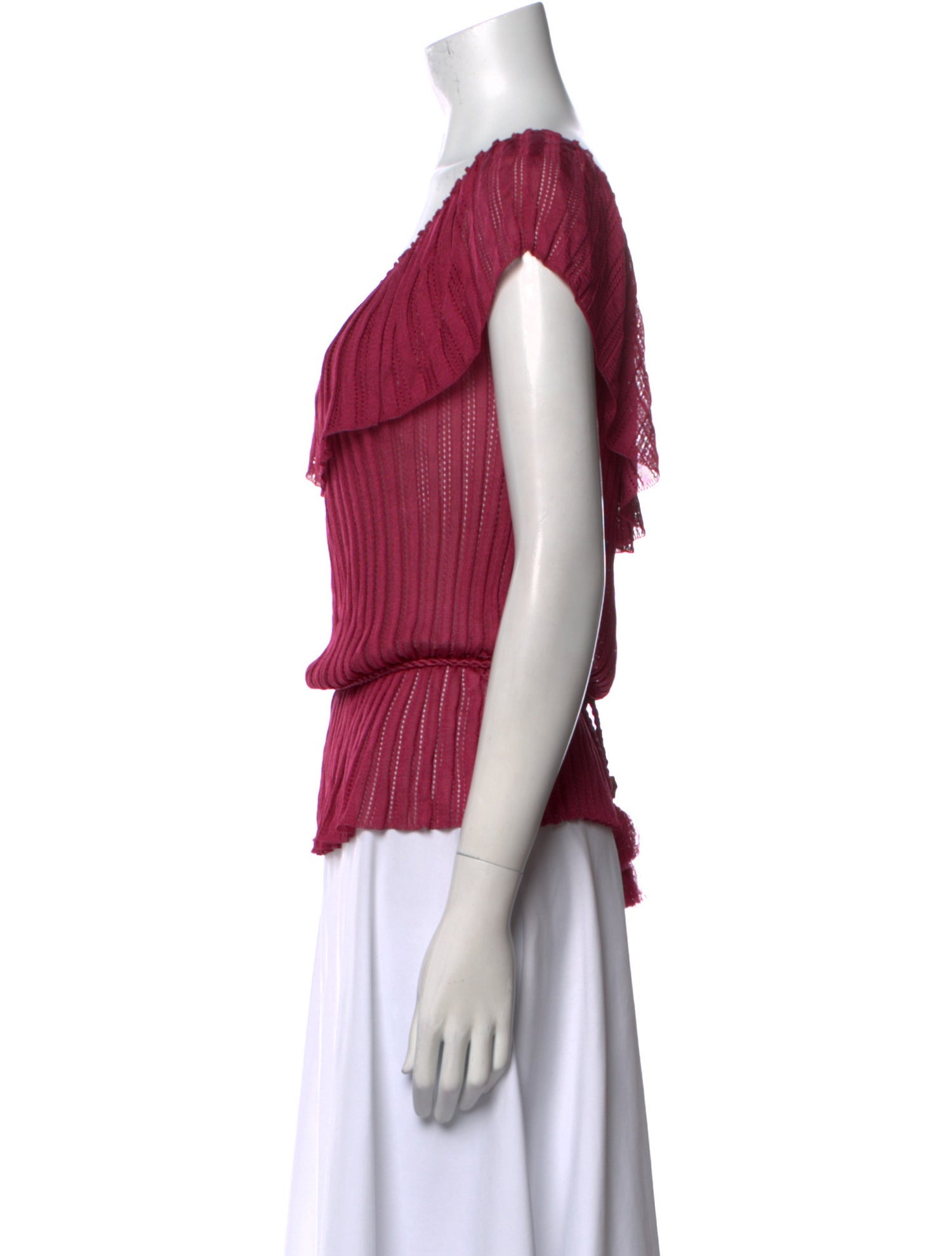 Gucci Scoop Neck Short Sleeve Blouse