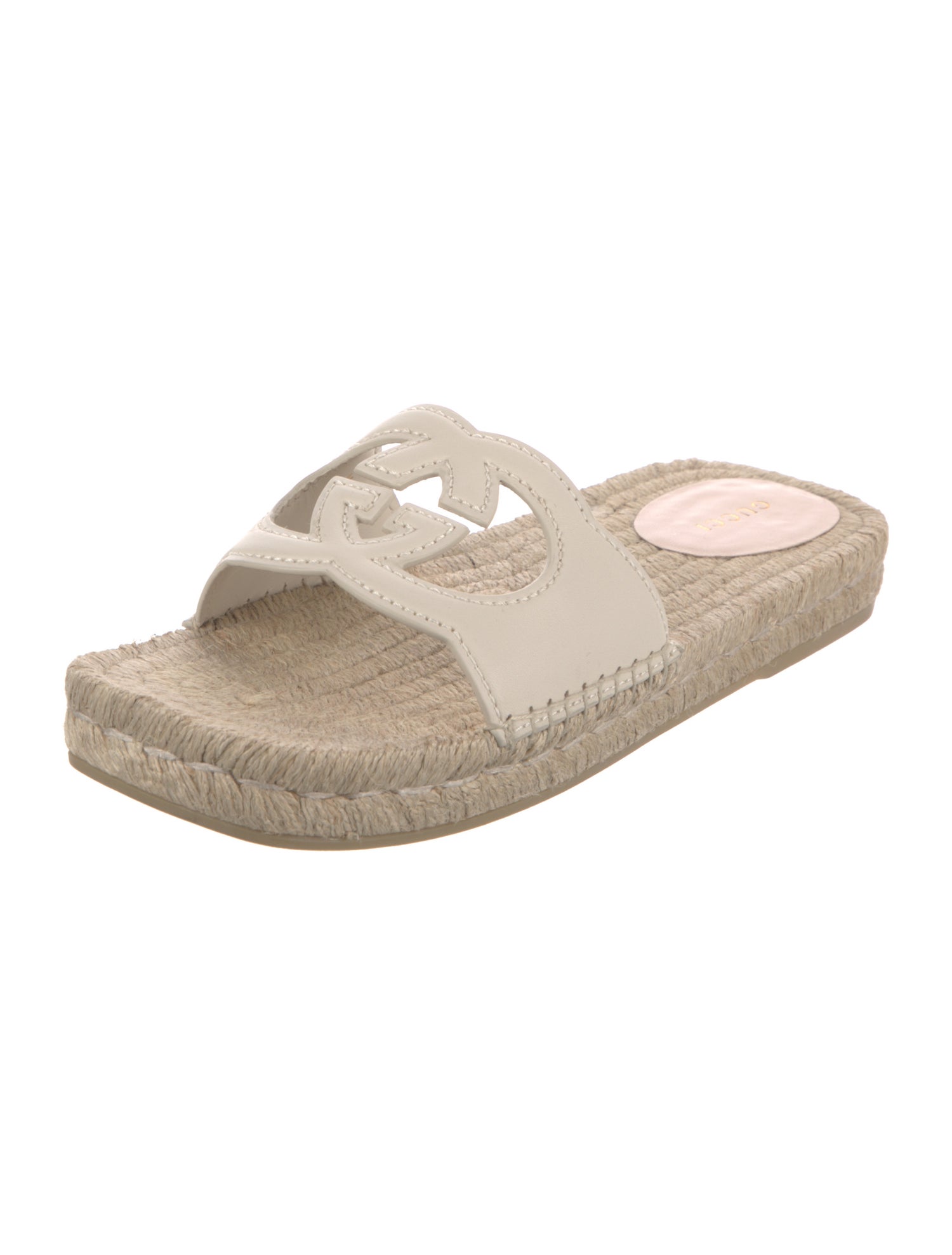 Gucci Interlocking G Logo Leather Espadrilles