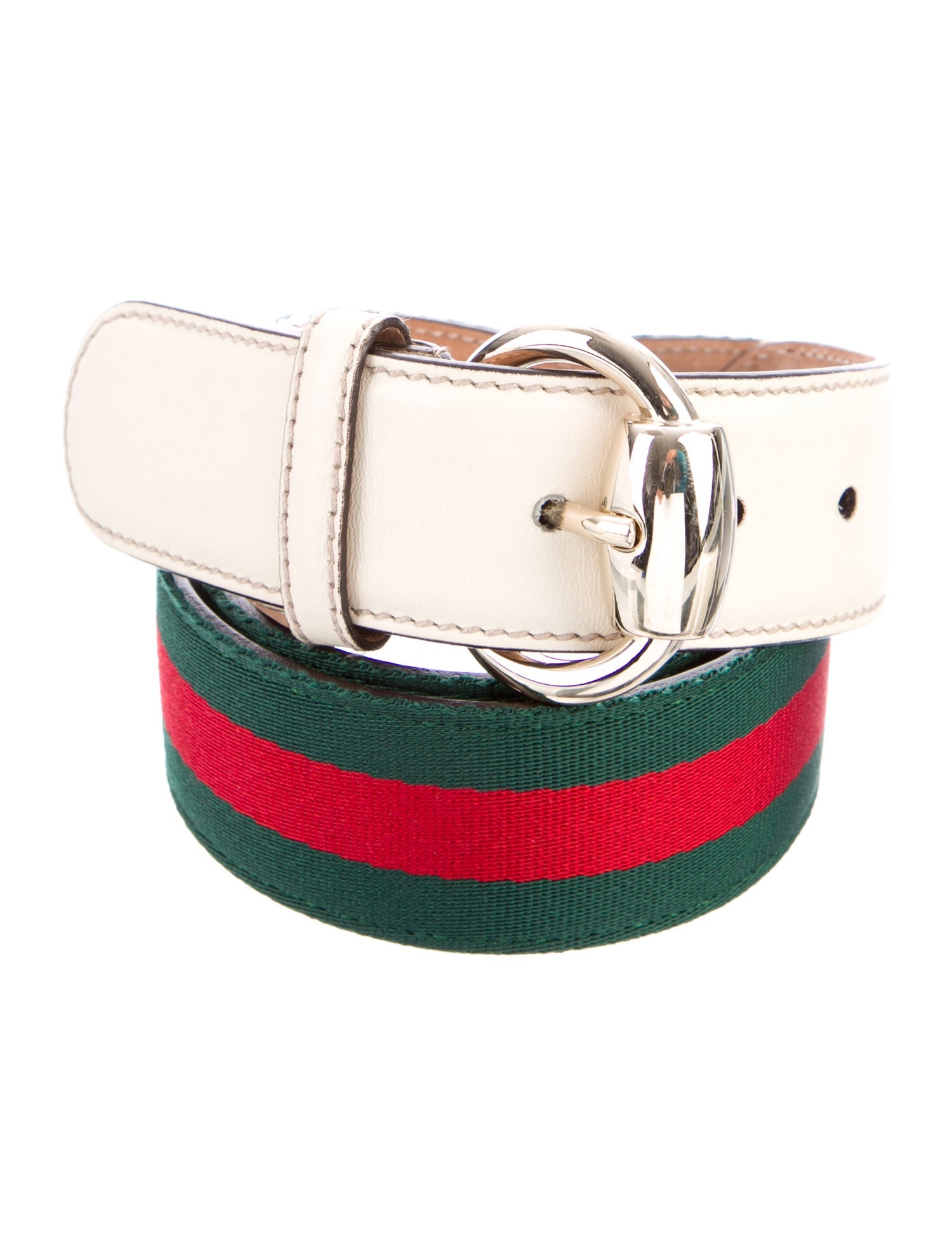 Gucci Web Accent Canvas Belt