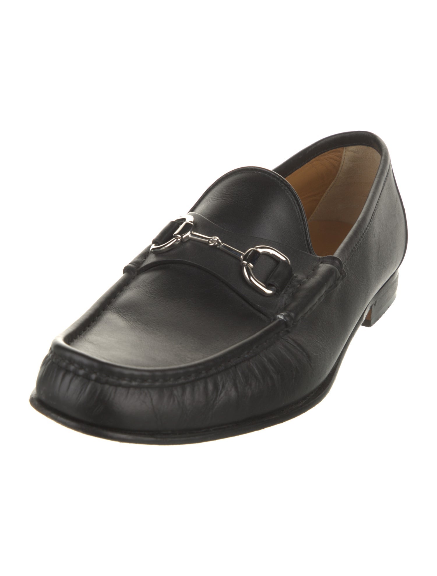 Gucci Horsebit Accent Leather Dress Loafers