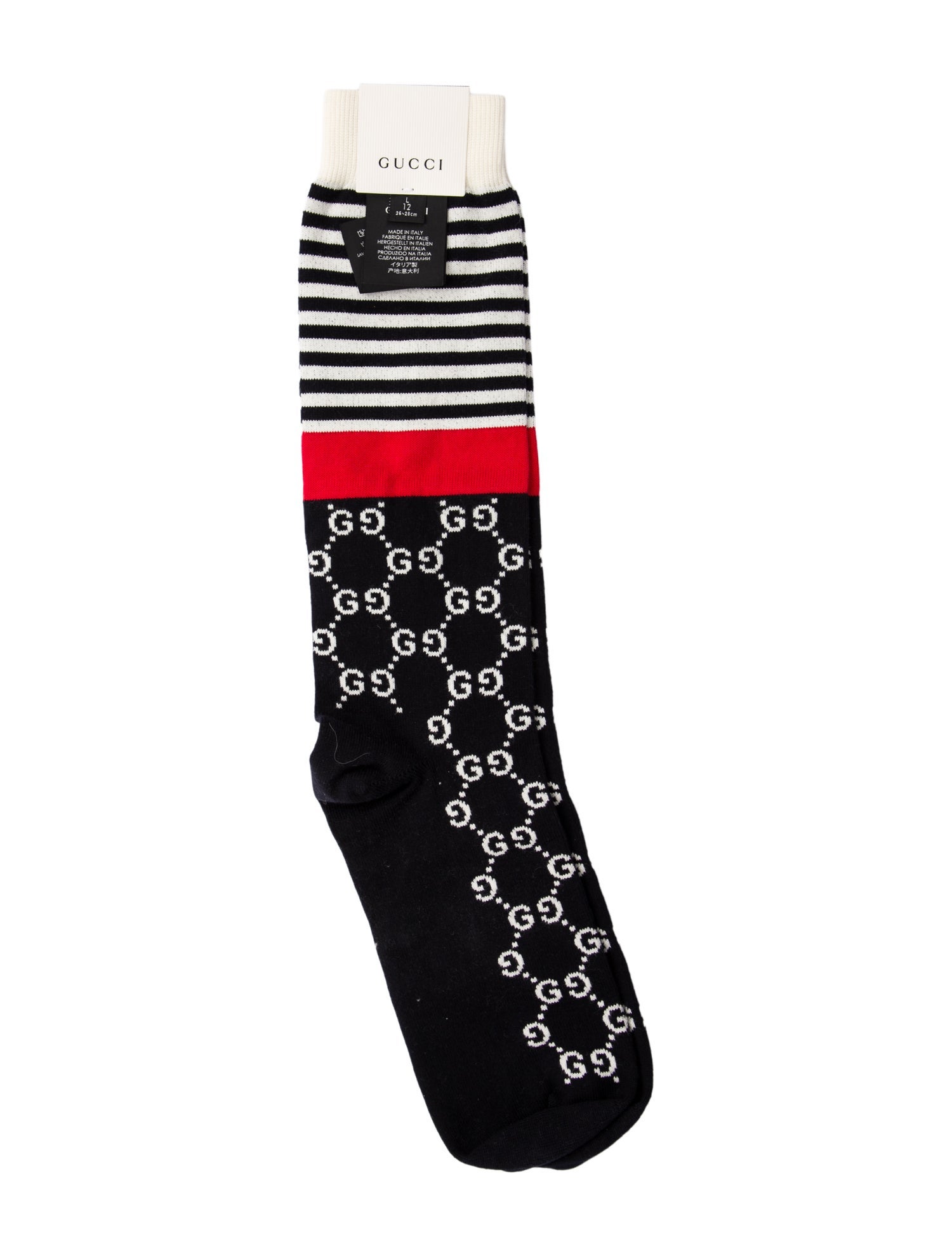 Gucci Patterned Mid-Calf Socks w/Tags