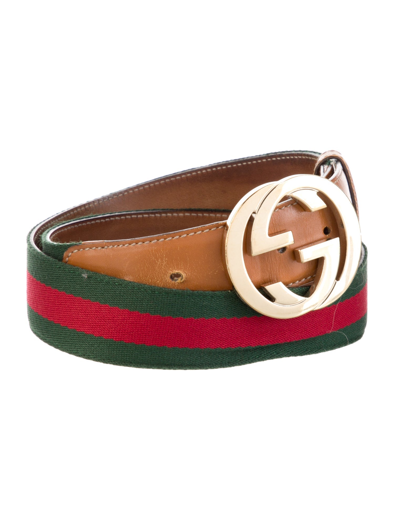 Gucci Web Accent Canvas Belt