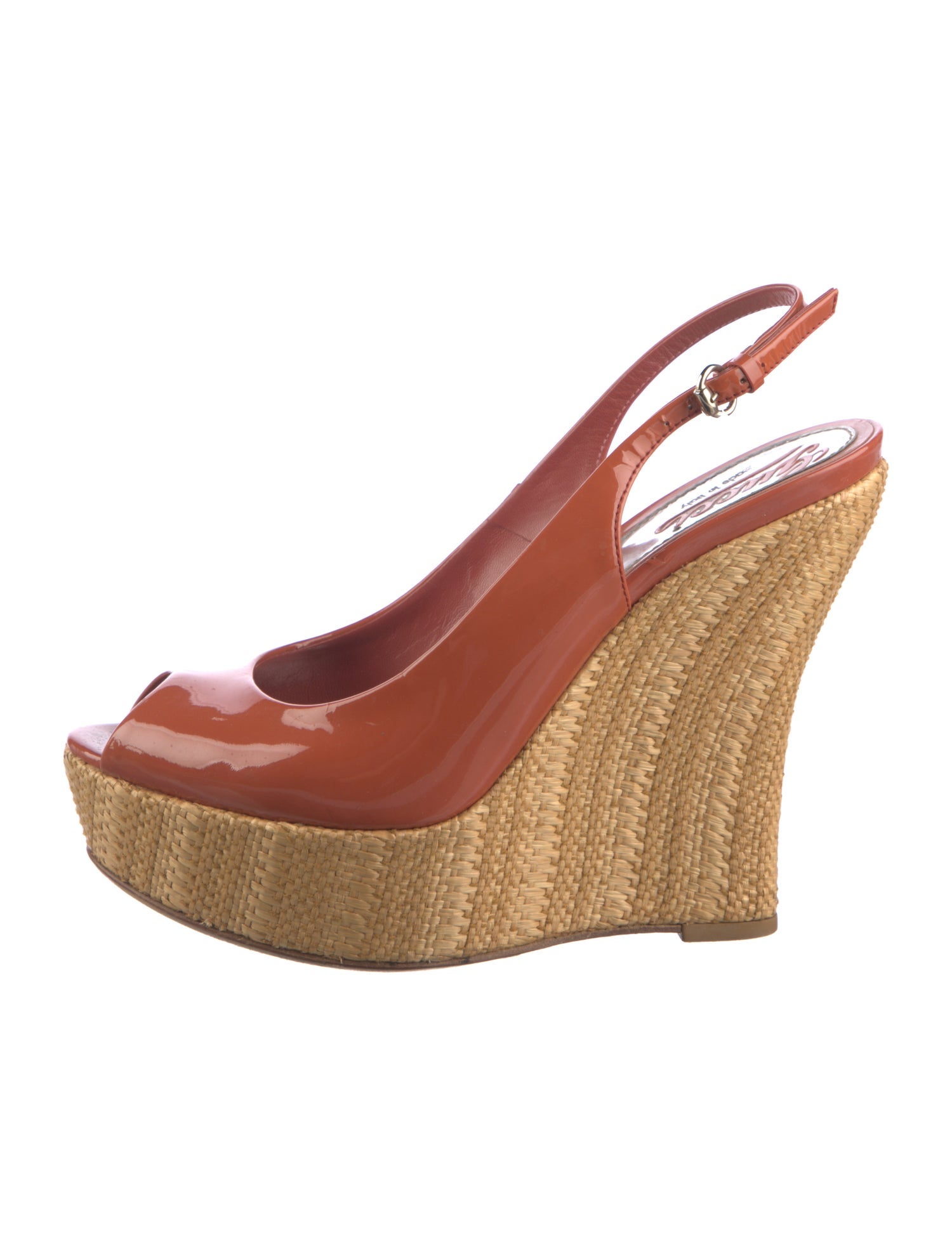 Gucci Patent Leather Slingback Pumps