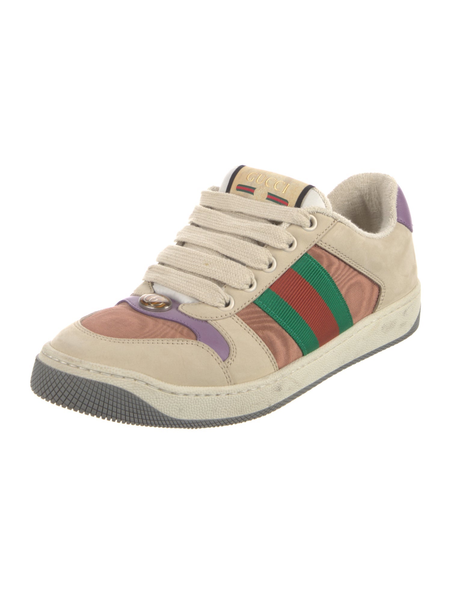 Gucci Web Accent Suede Sneakers