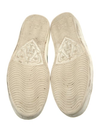 Gucci Web Accent Leather Sneakers