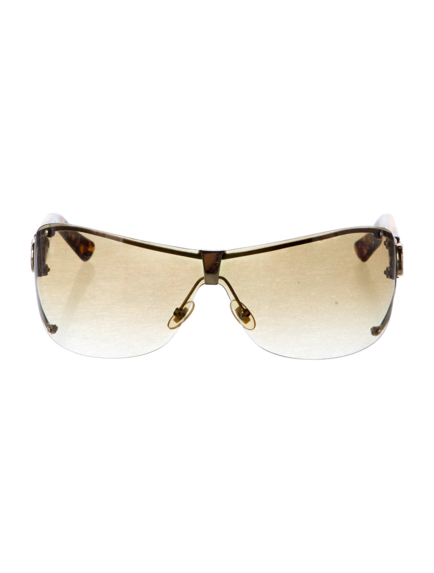 Gucci Interlocking G Logo Shield Sunglasses