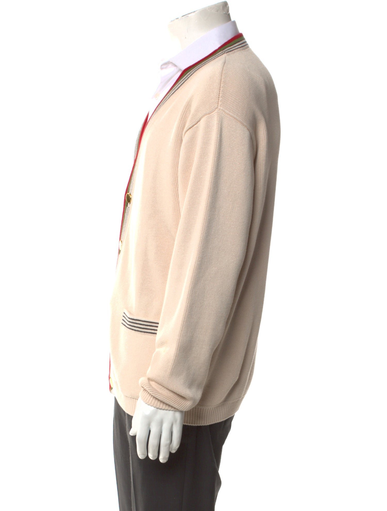 Gucci Web Accent Striped Cardigan