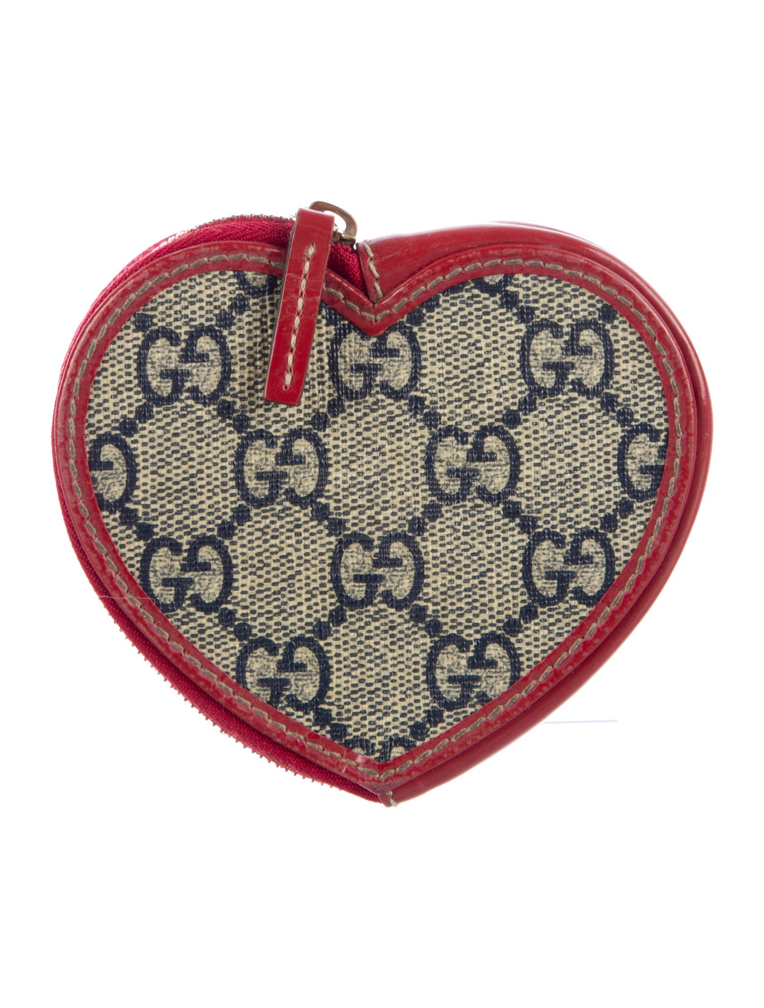 Gucci women's brown coated canvas cosmetic bag