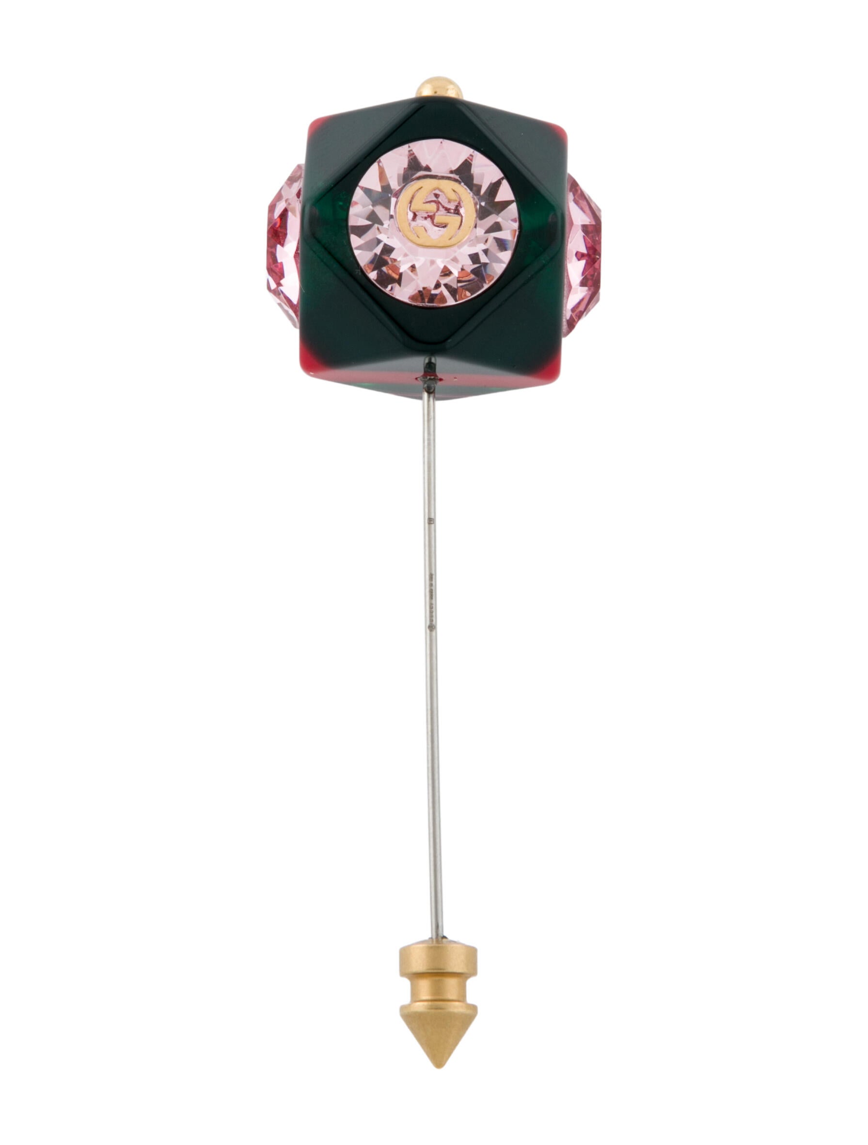 Gucci Resin & Crystal Web Stick Pin