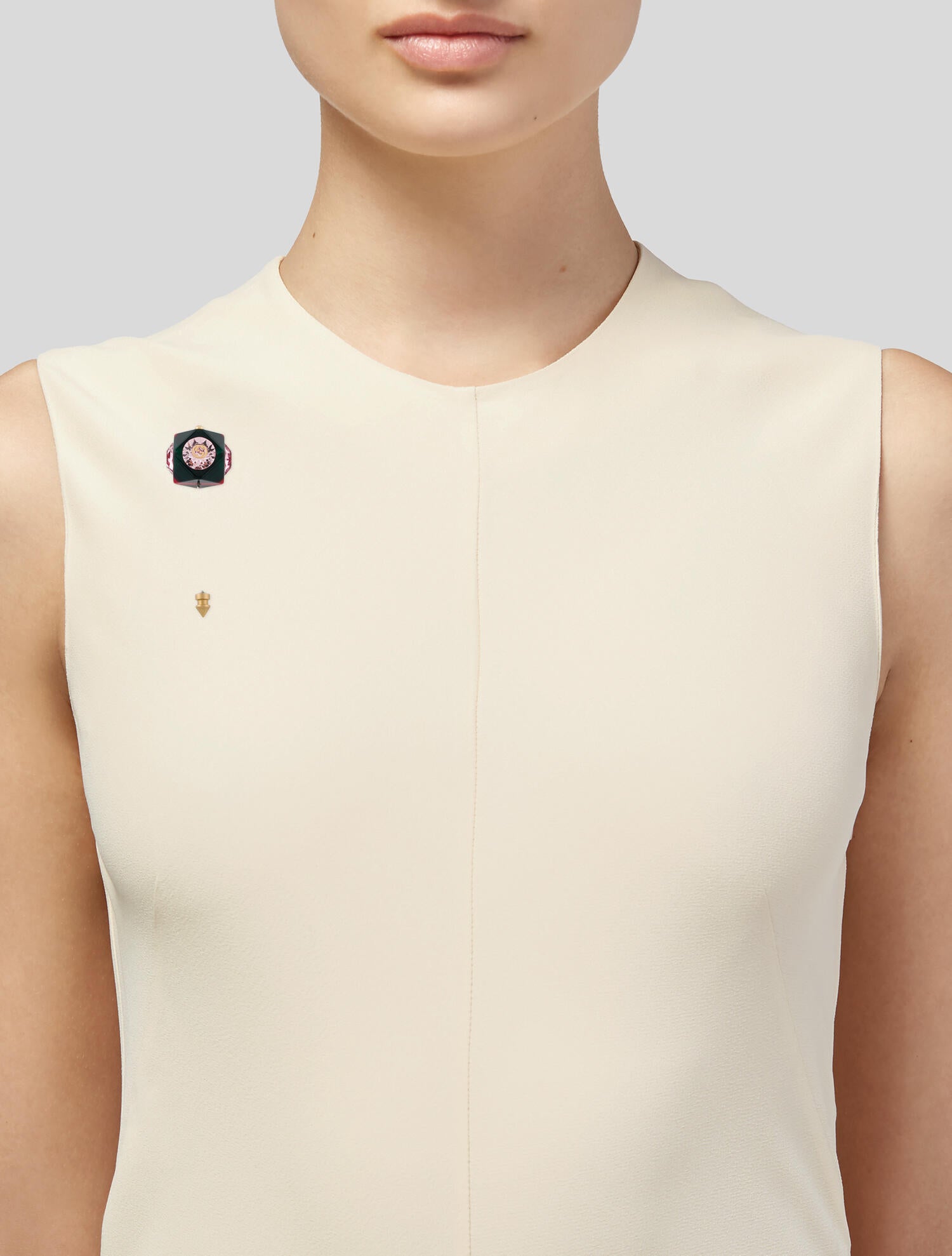 Gucci Resin & Crystal Web Stick Pin