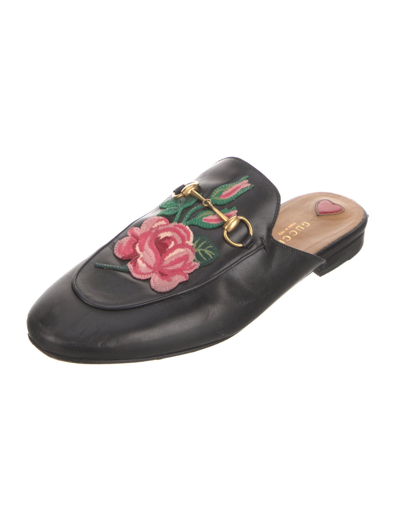 Gucci Horsebit Accent Leather Mules