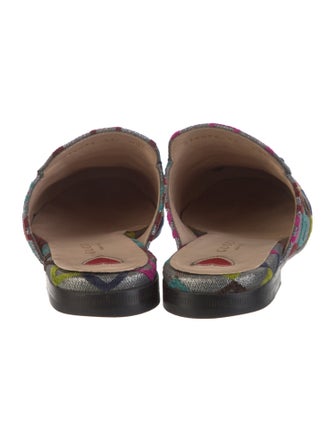 Gucci Horsebit Accent Printed Mules
