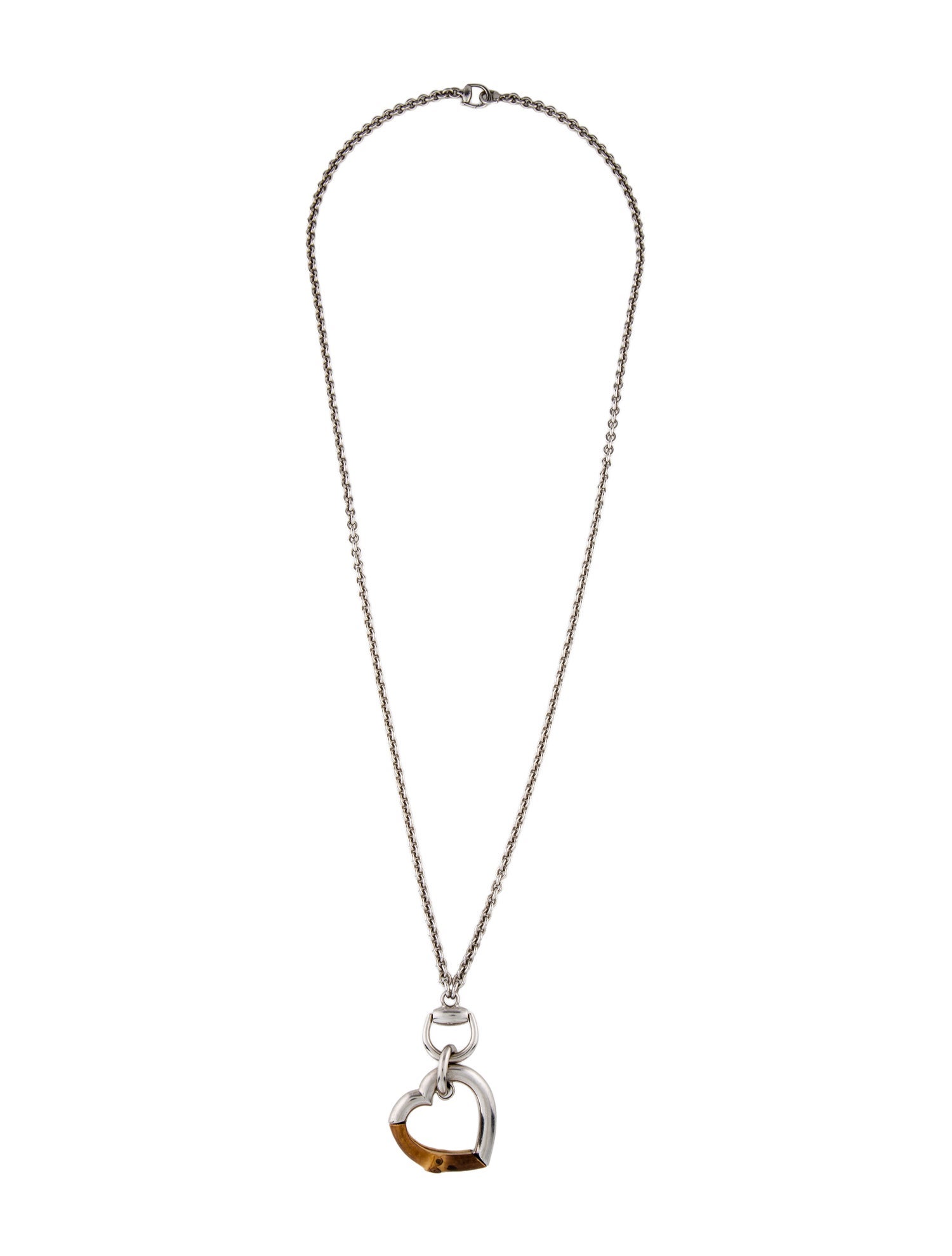 Gucci Bamboo Heart Pendant Necklace