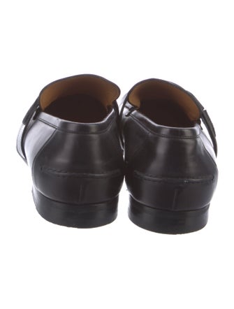 Gucci Interlocking G Logo Leather Loafers