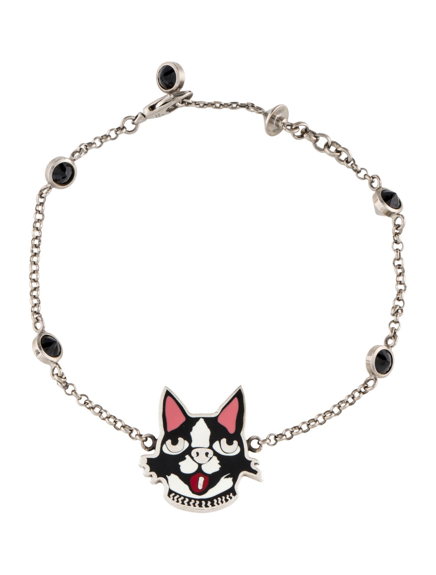 Gucci Enamel & Crystal 'Bosco & Orso' Bracelet