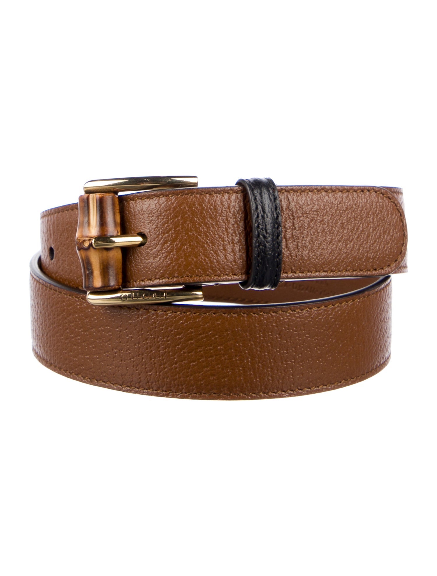 Gucci Bamboo Accent Leather Belt
