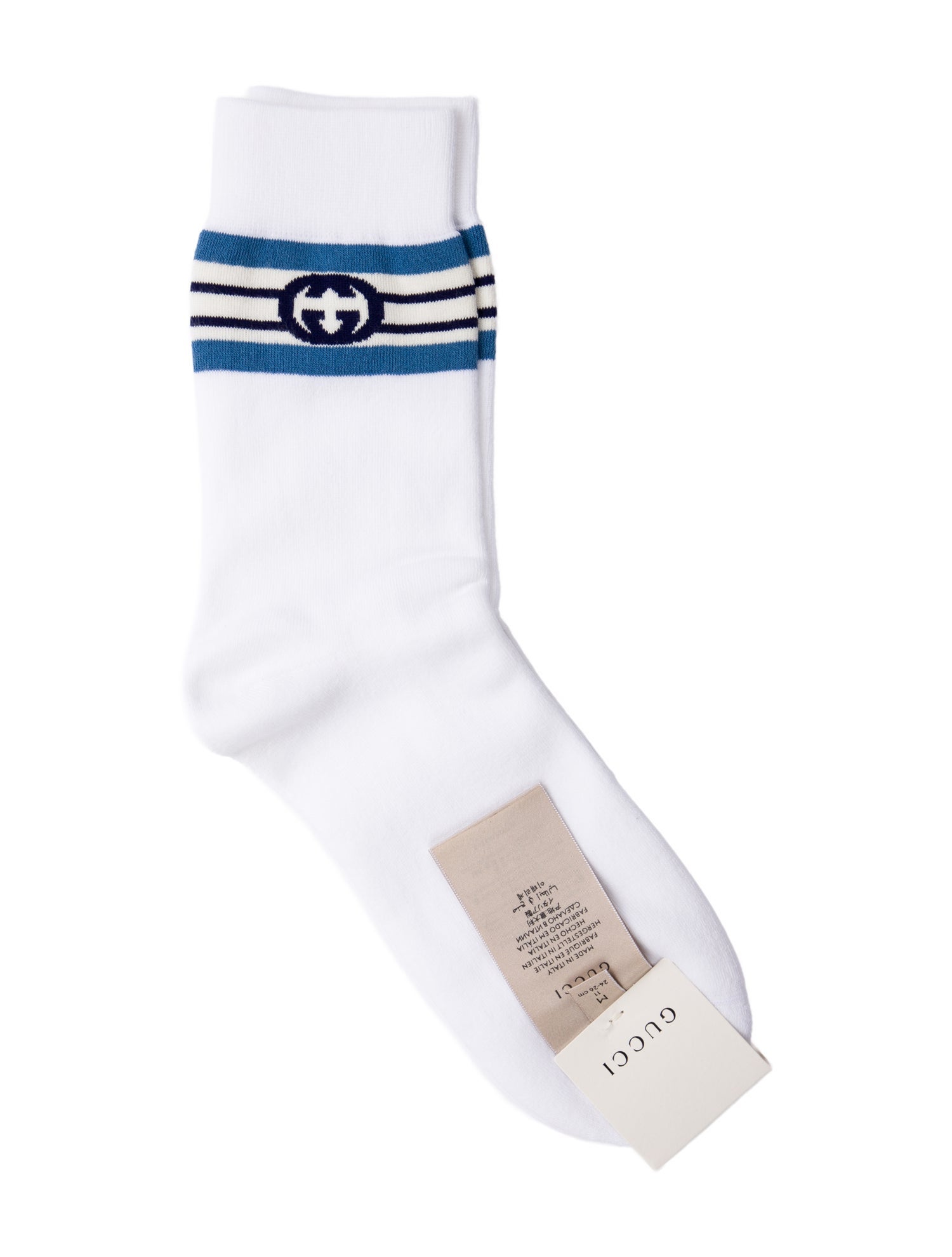 Gucci Patterned Crew Sock w/Tags