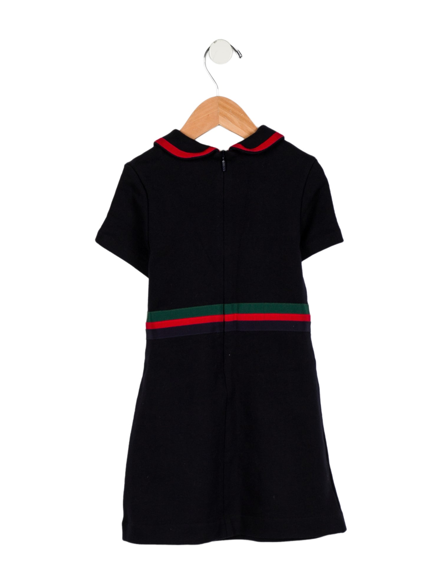 Gucci Girls' Web-Trimmed Short Sleeve Dress