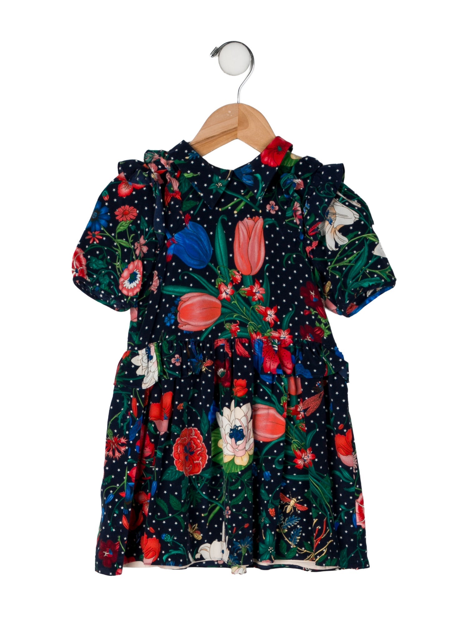 Gucci Short Sleeve Silk Dress