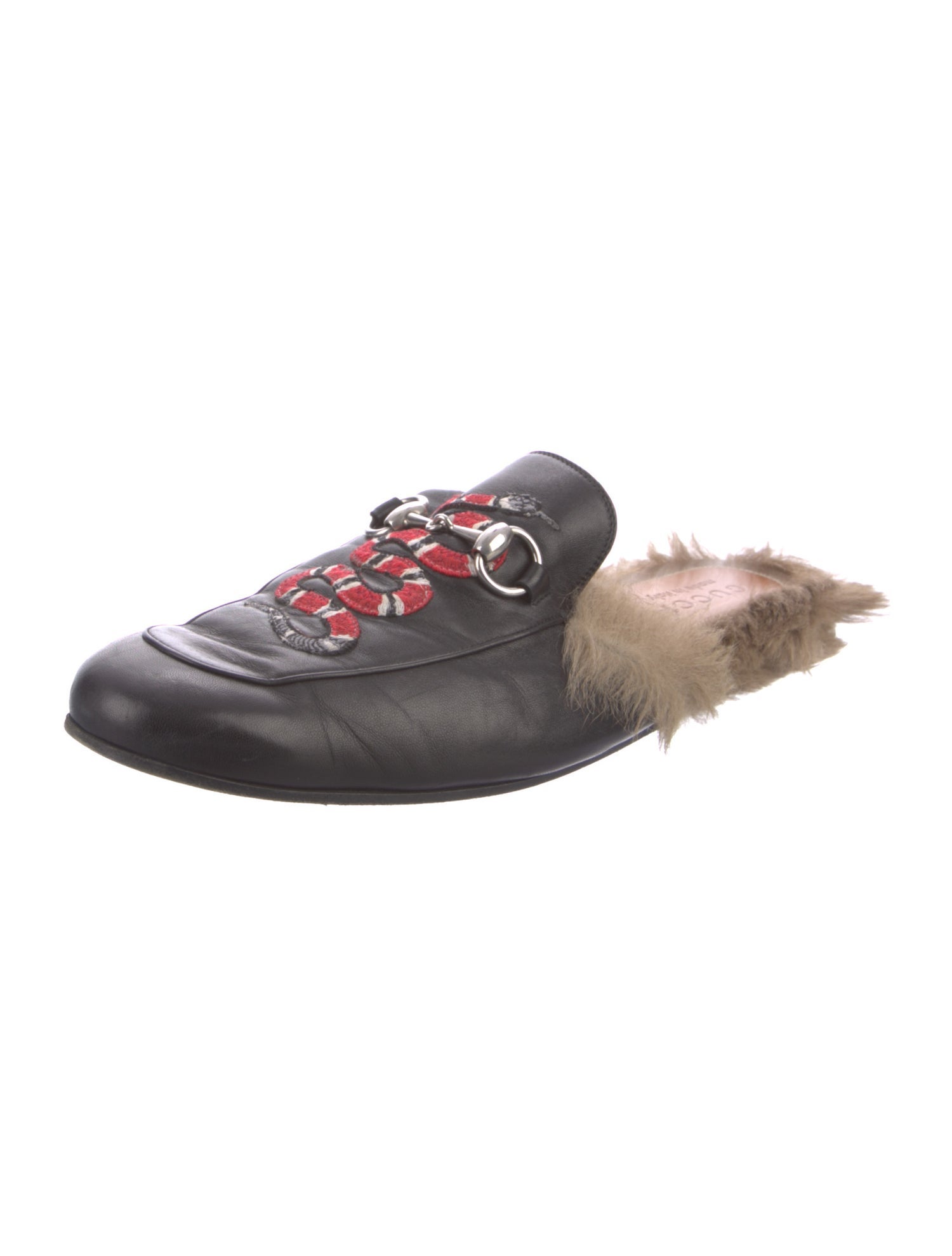 Gucci 1955 Horsebit Accent Leather Slippers