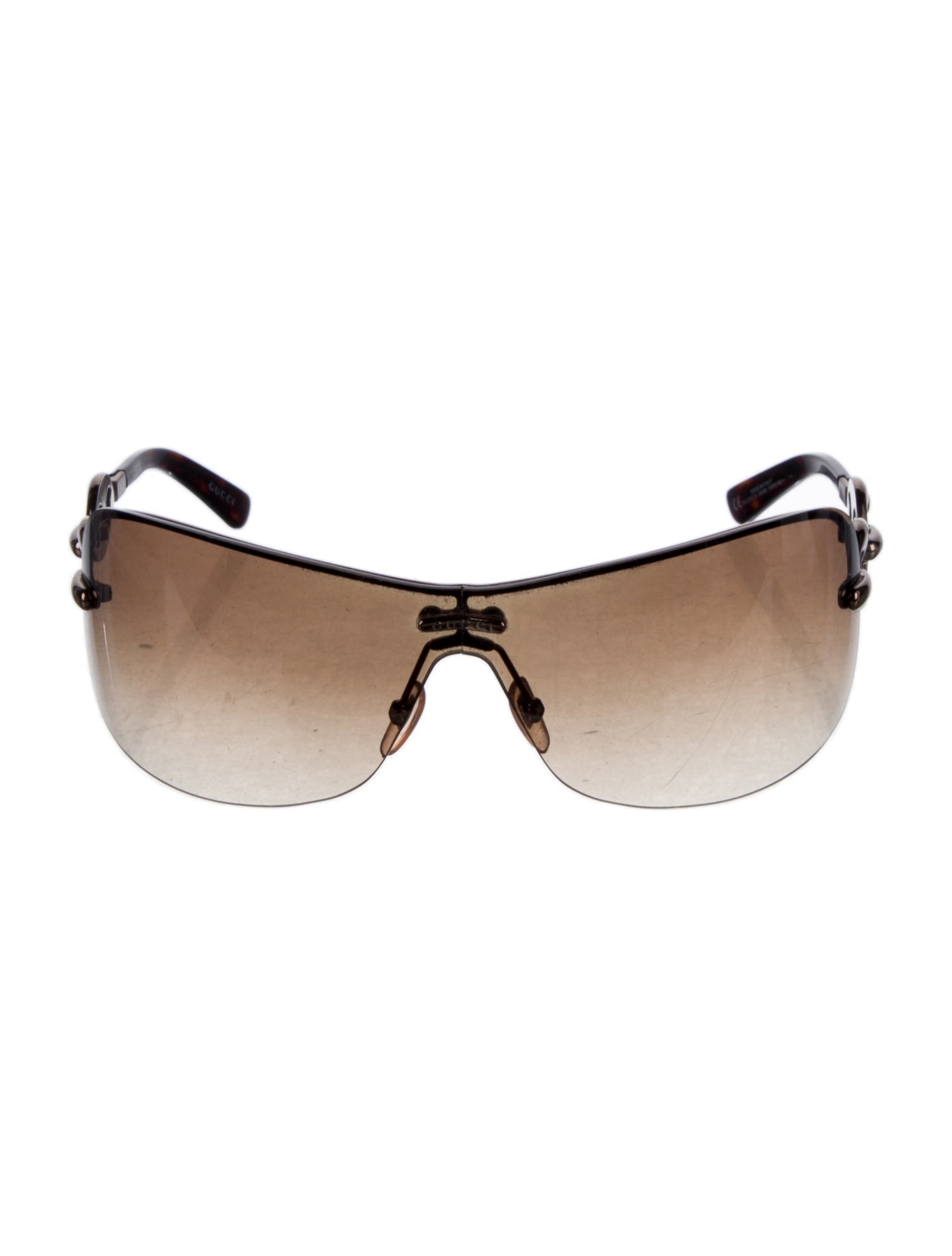 Gucci Marina Chain Accent Shield Sunglasses