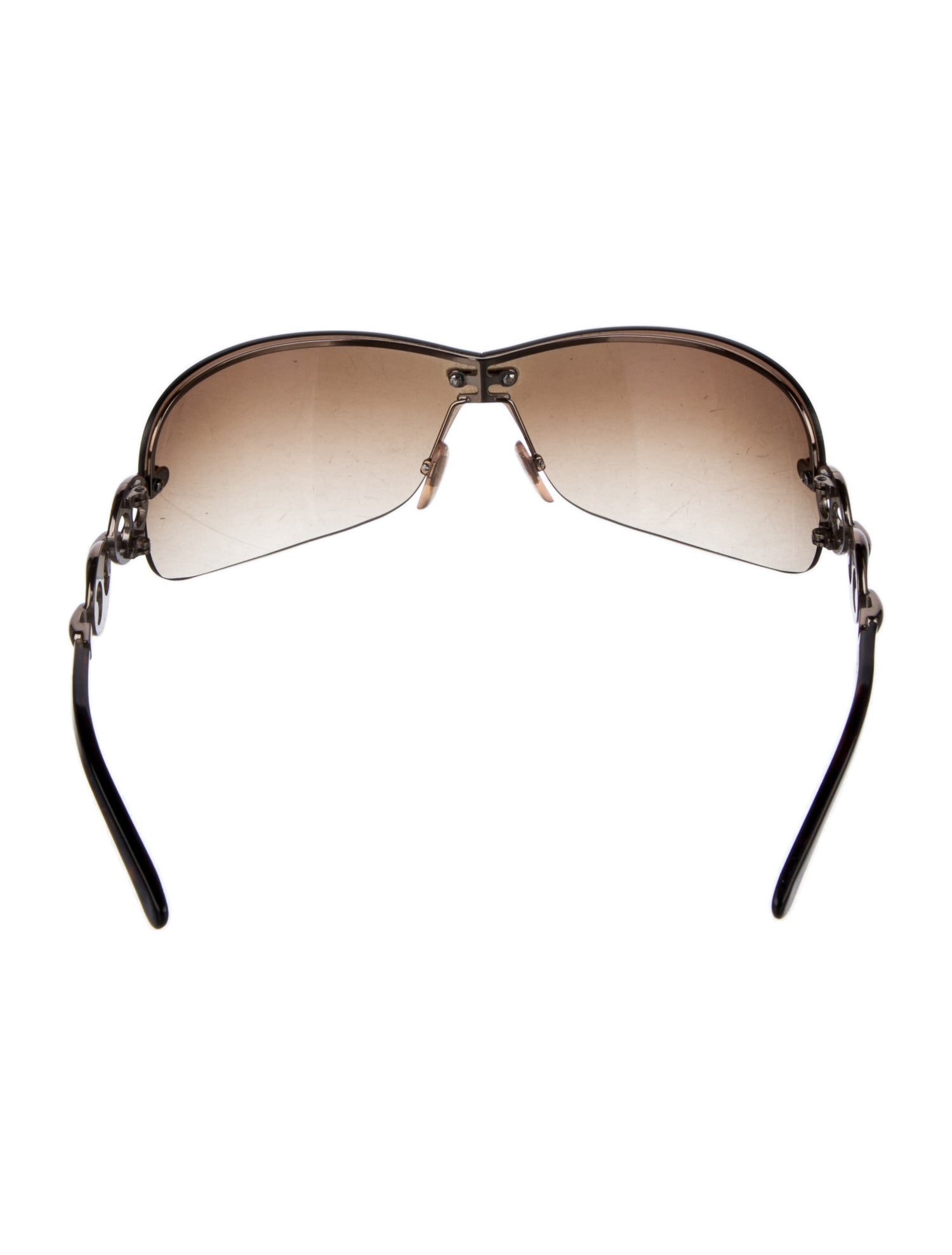 Gucci Marina Chain Accent Shield Sunglasses