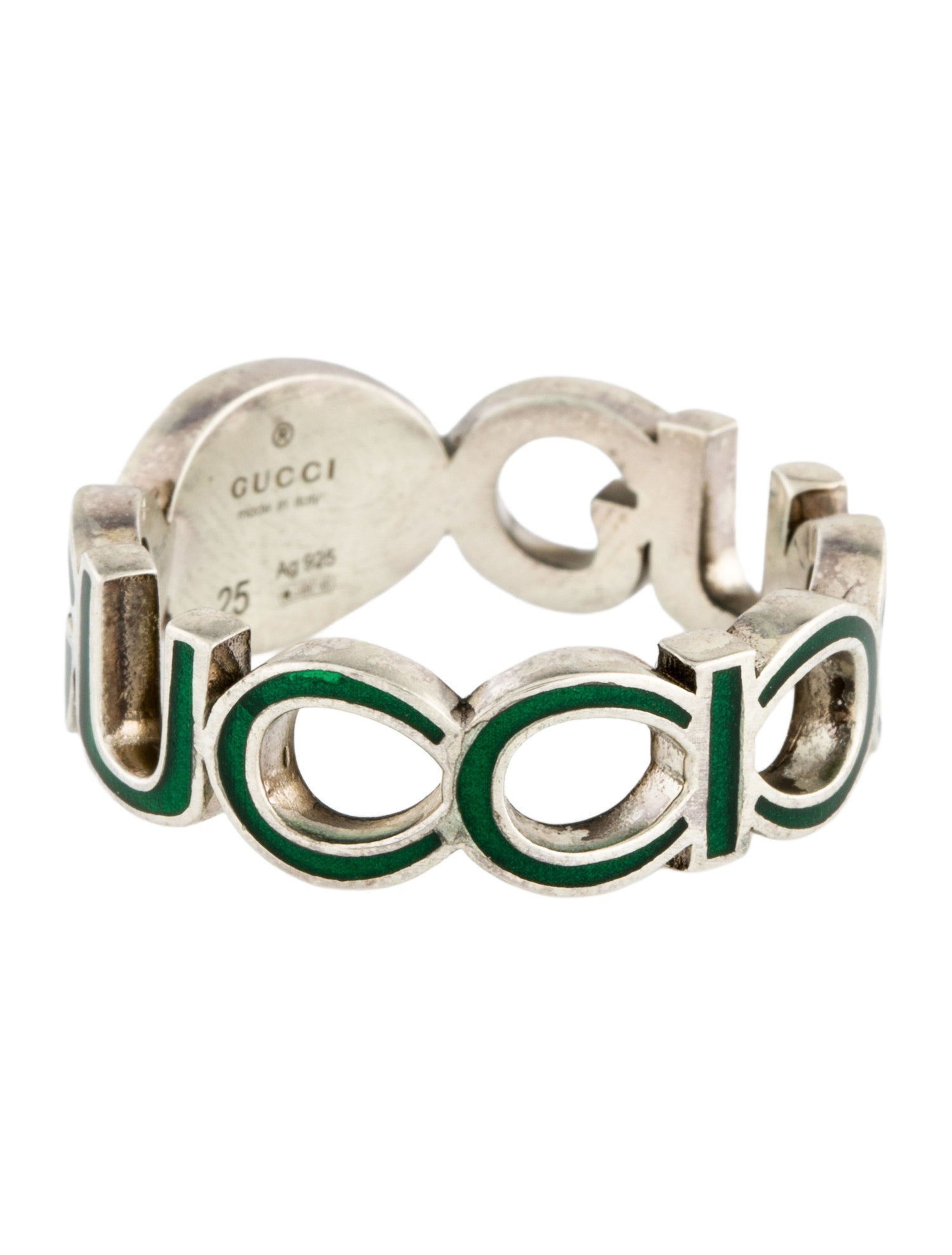 Gucci Enamel Interlocking G Logo Band