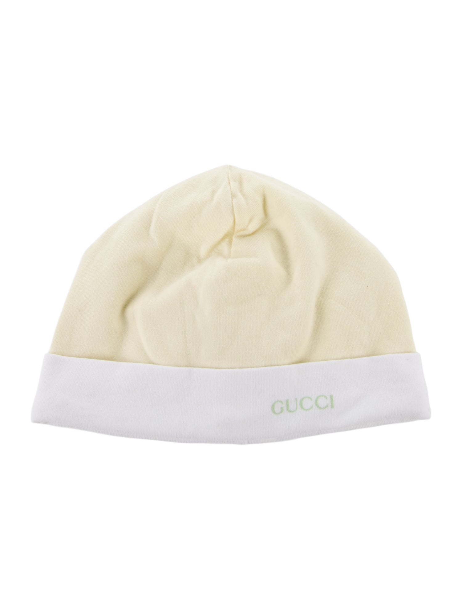 Gucci infant girls' yellow and white beanie