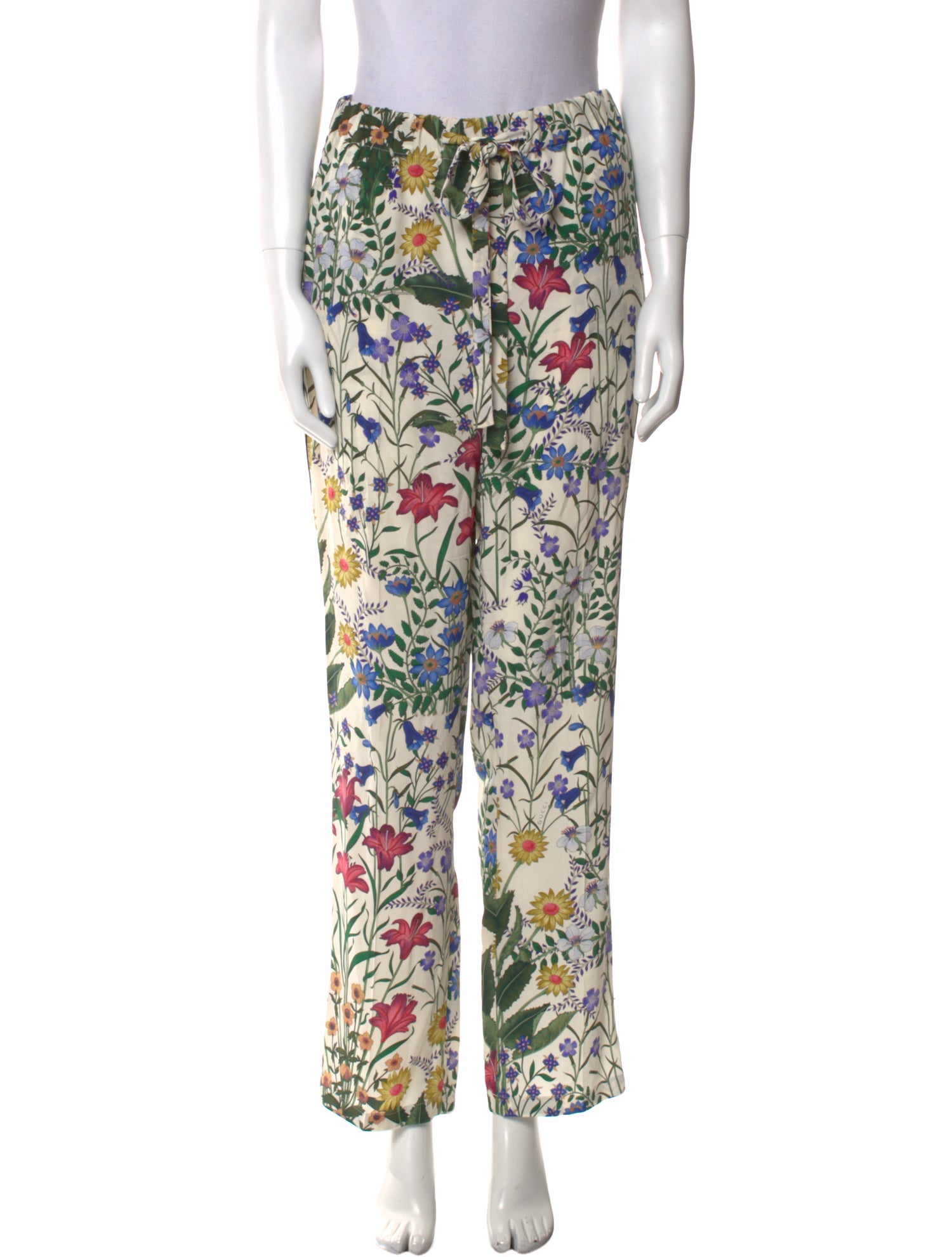 Gucci Silk Straight Leg Pants