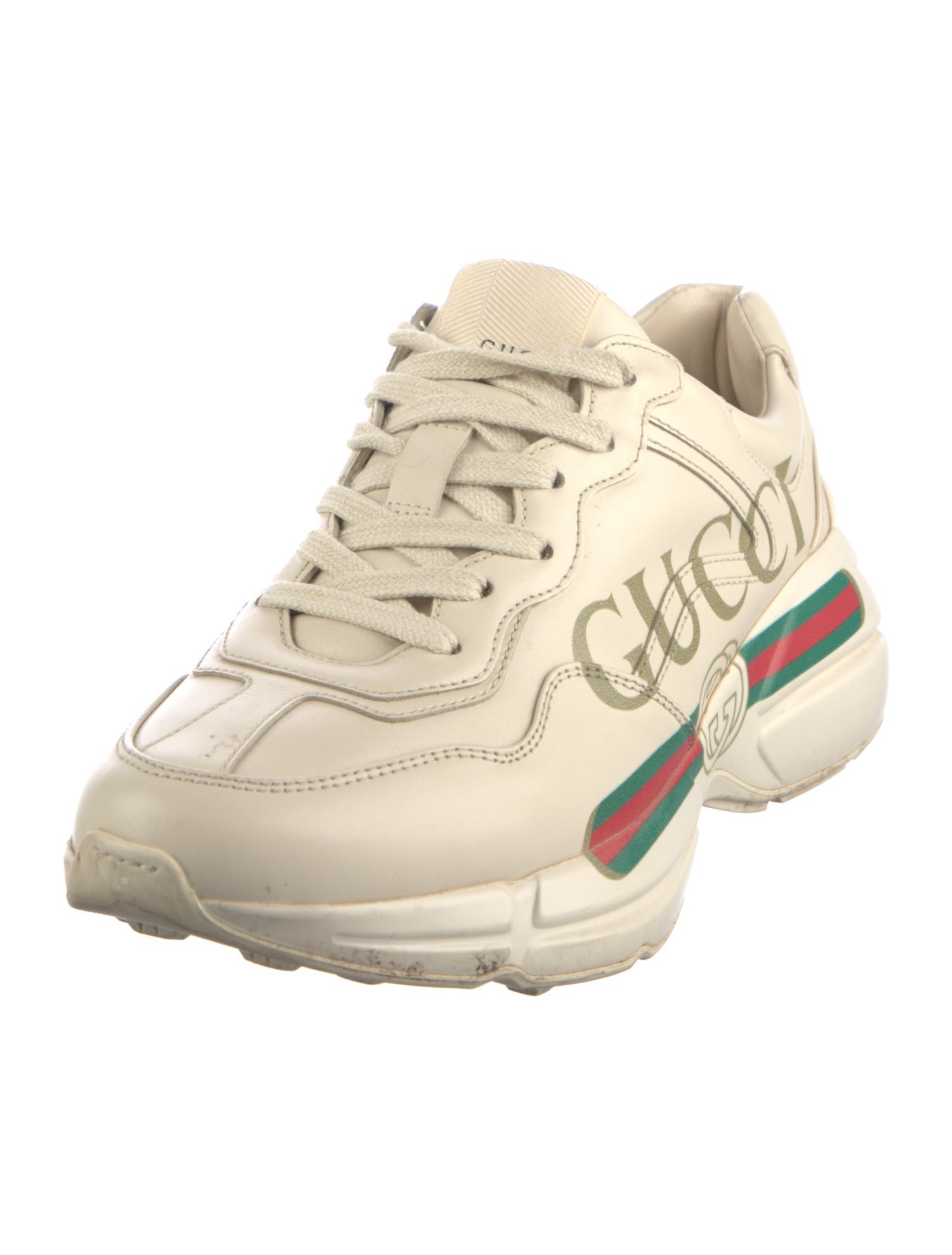 Gucci Web Accent Leather Chunky Sneakers