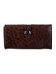 Gucci Interlocking G Logo Ostrich Continental Wallet