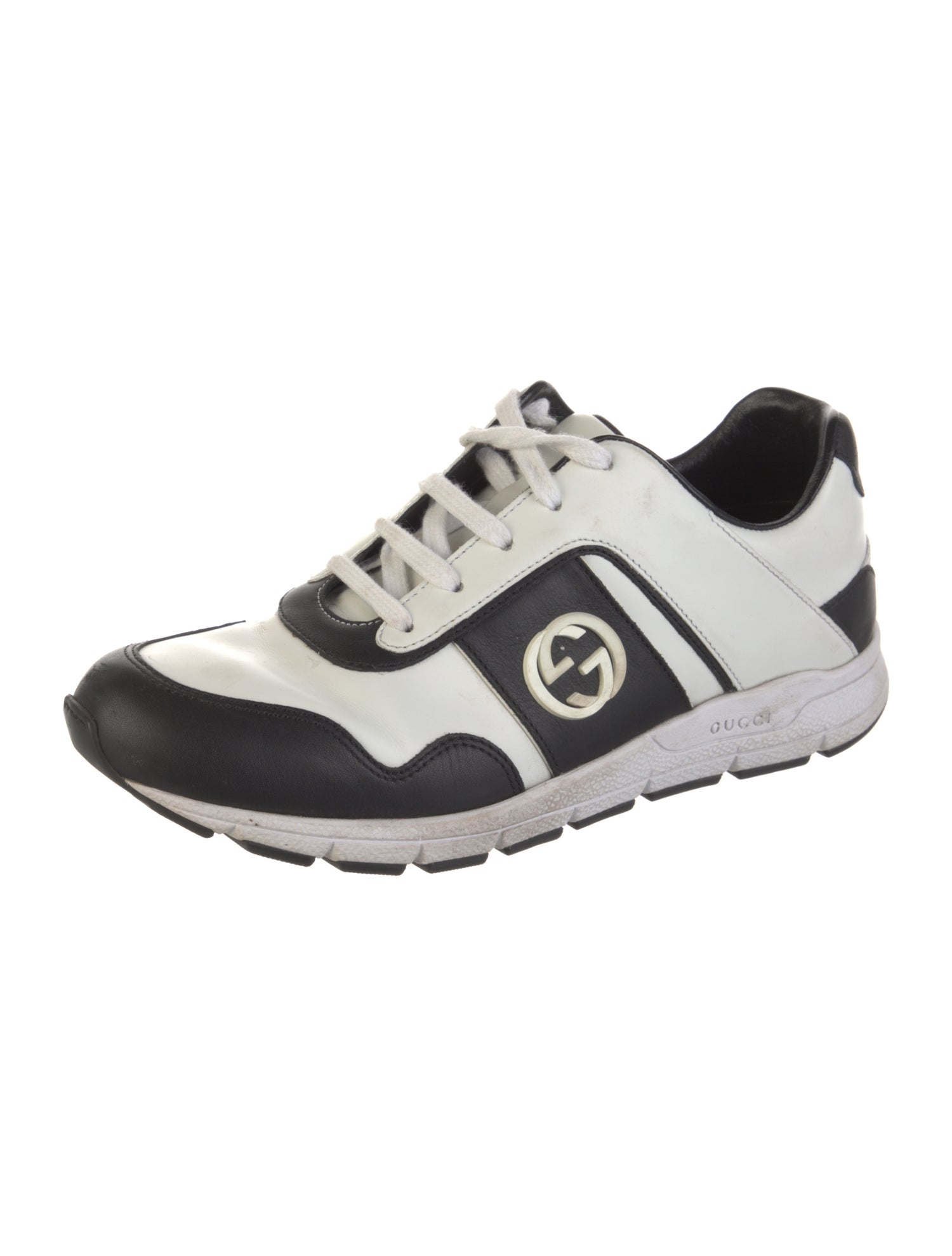 Gucci Interlocking G Logo Leather Sneakers