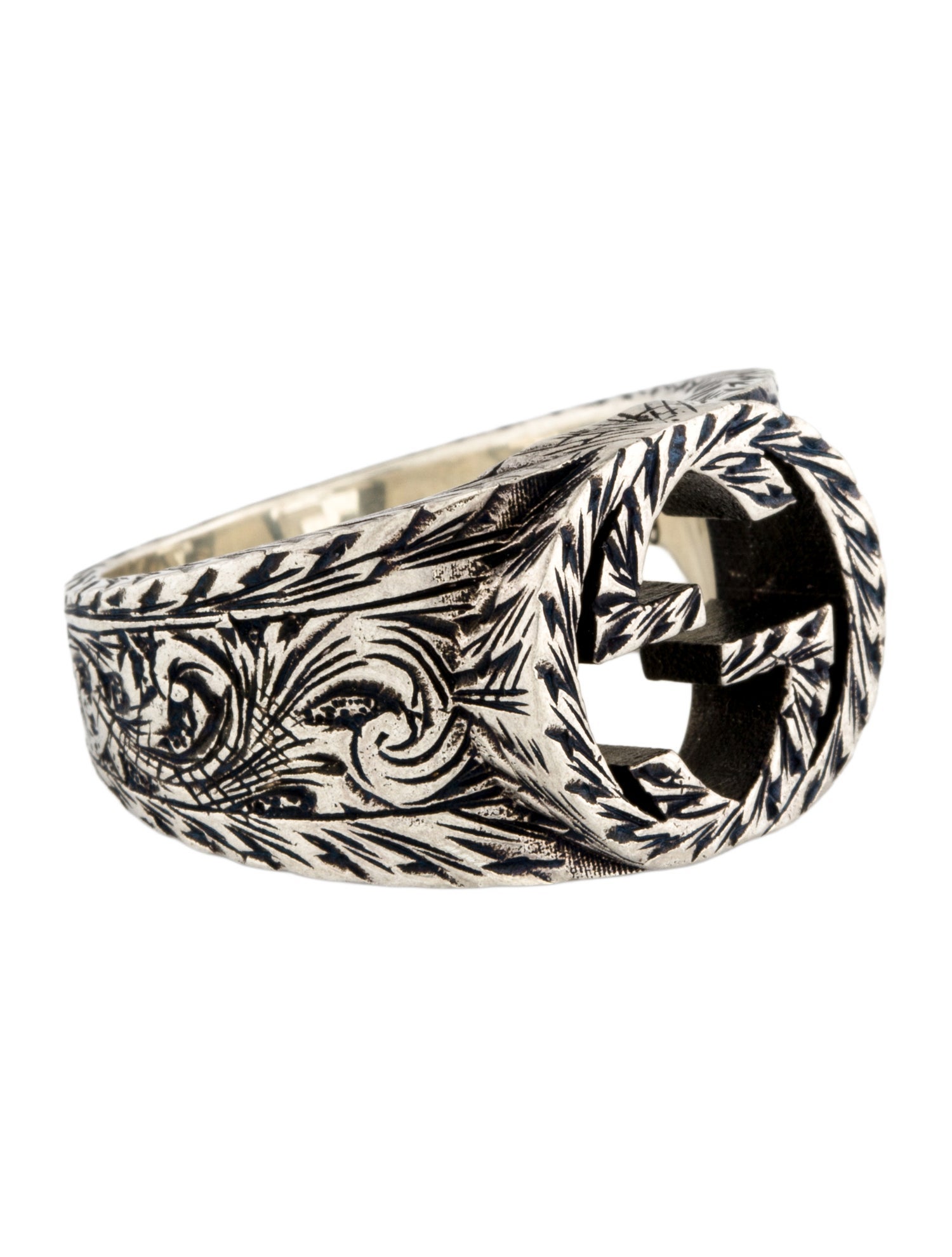 Gucci Interlocking G Paisley Ring