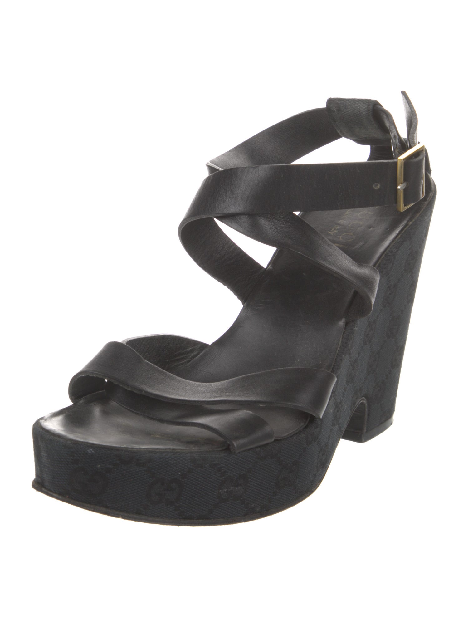 Gucci GG Canvas Canvas Slingback Sandals