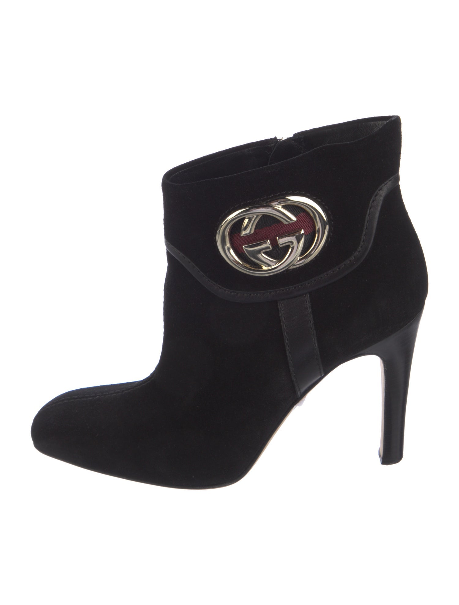 Gucci Interlocking G Logo Suede Boots