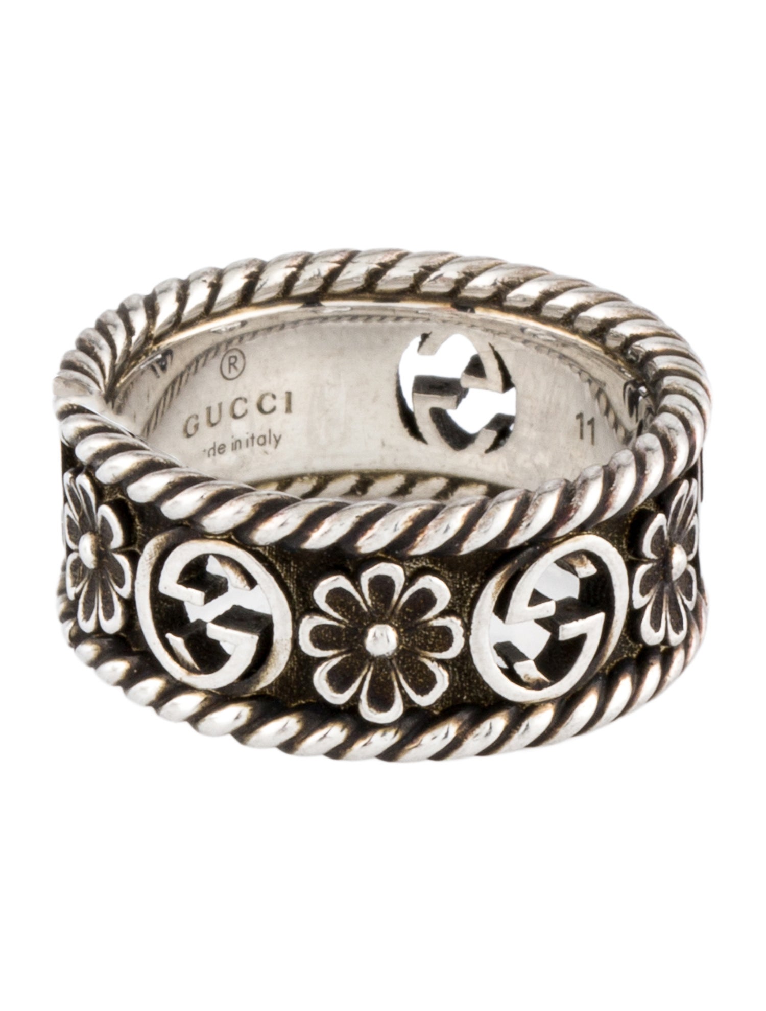 Gucci GG Flower Band Ring