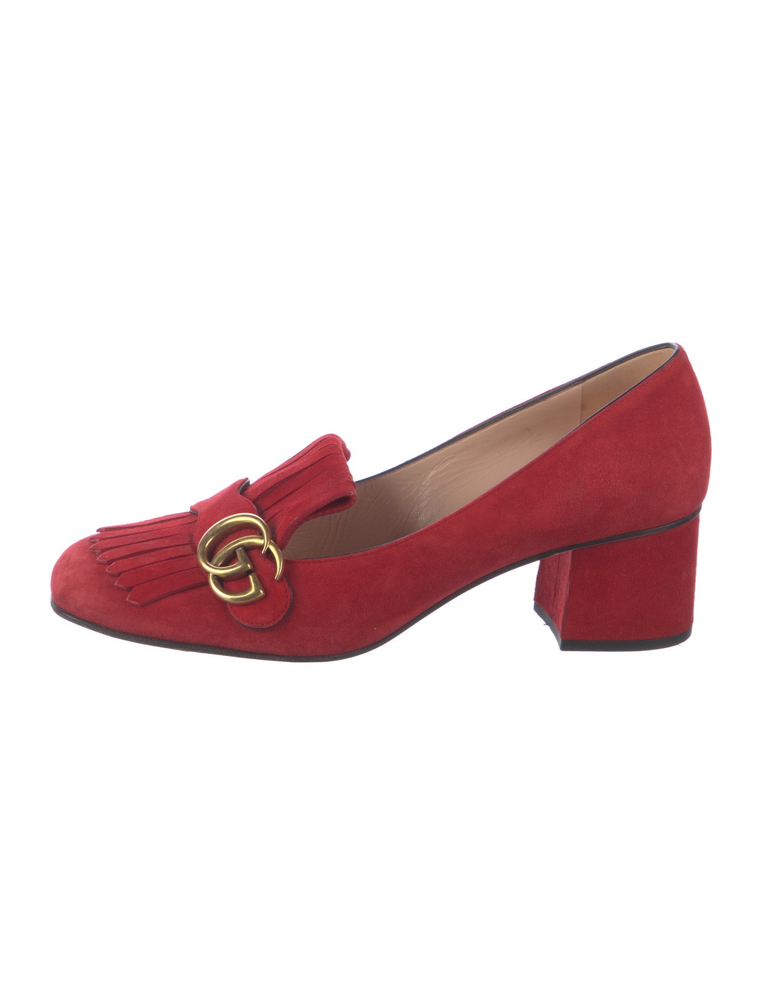 Gucci Running GG Logo Suede Pumps