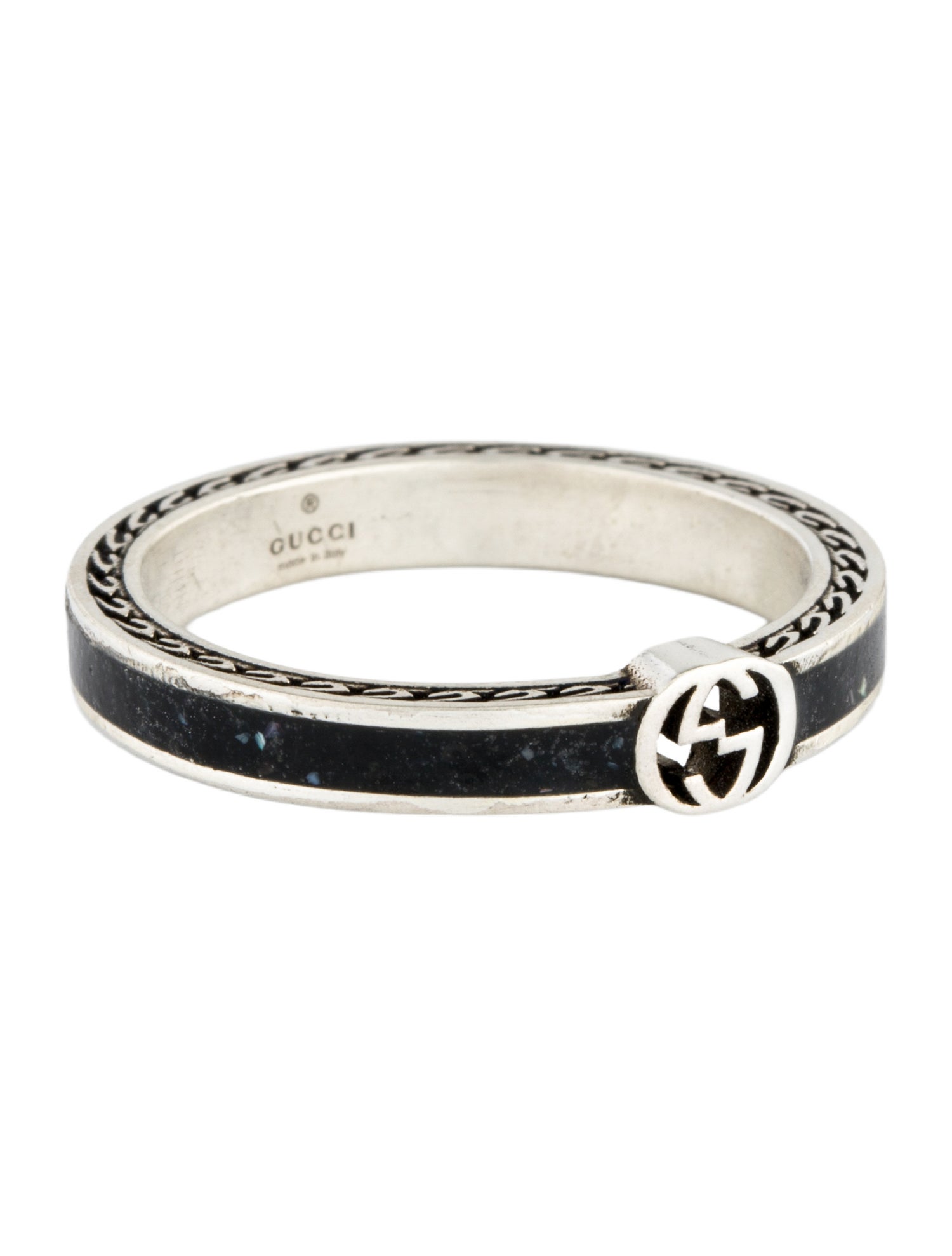 Gucci Enamel Interlocking G Thin Band