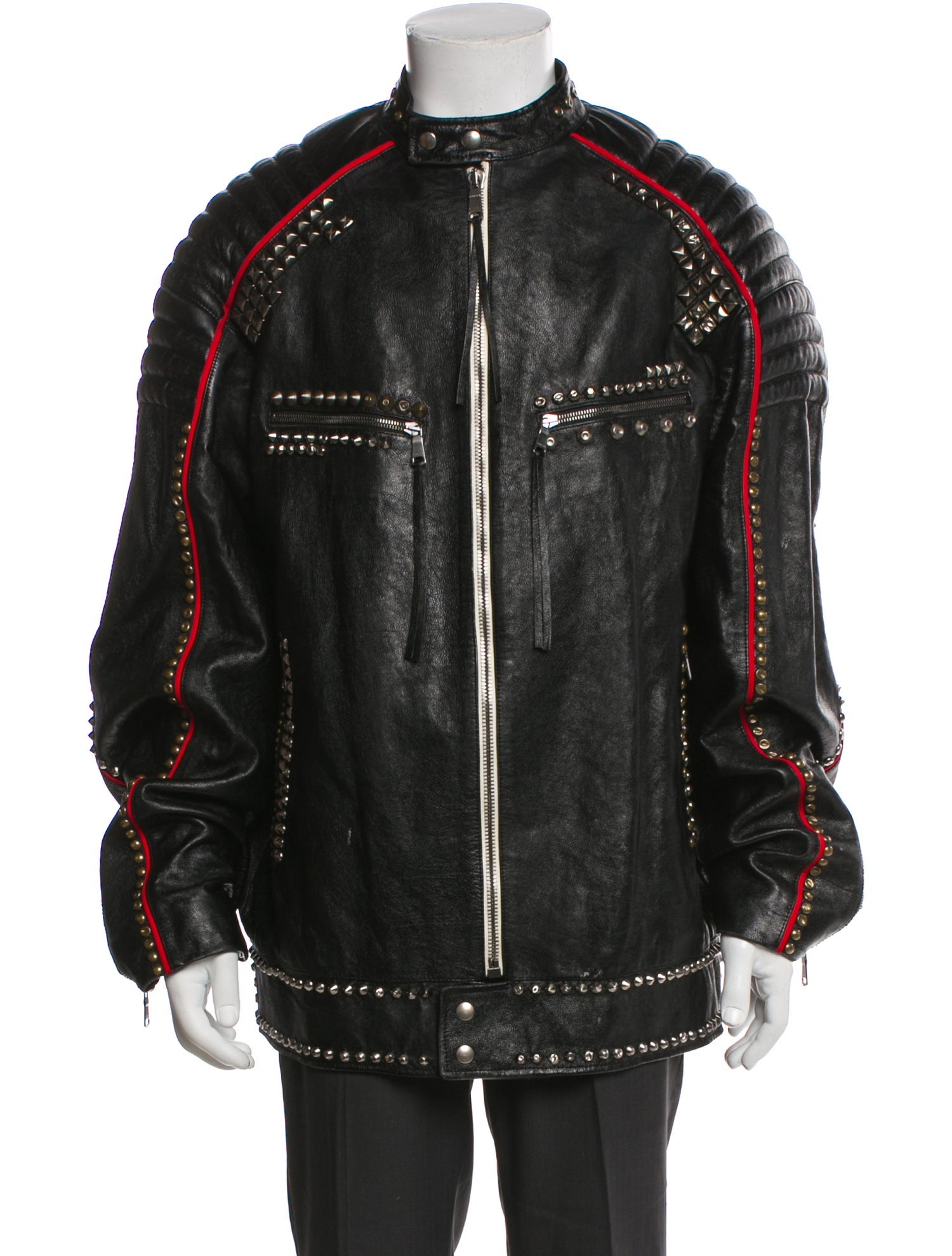 Gucci Magnetismo Tiger Head Accent Moto Jacket